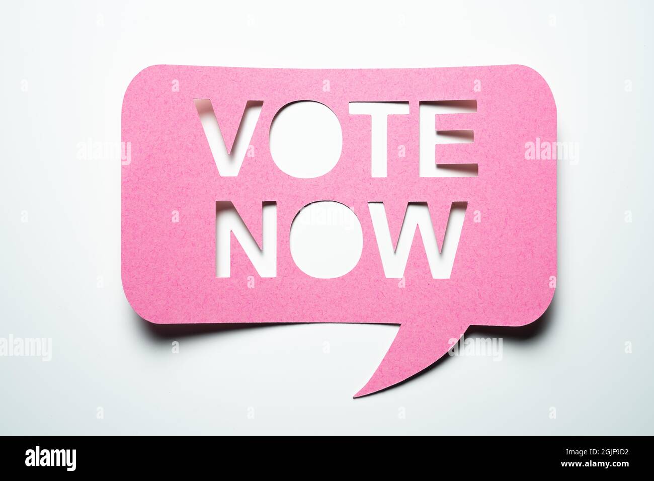 Vota ora democrazia elezione Politica scelta Banner Foto Stock