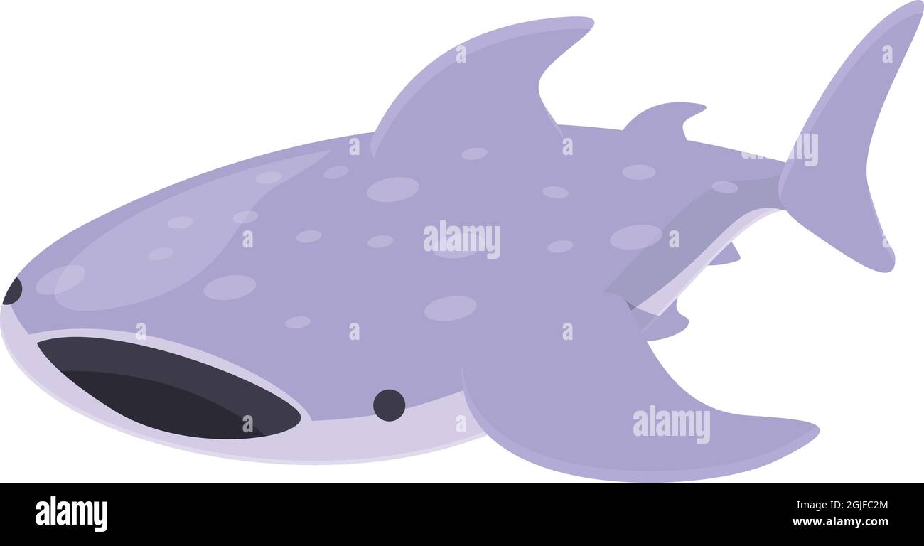 Animale squalo balena icona vettore cartoon. Pesce di mare. Specie oceaniche Illustrazione Vettoriale