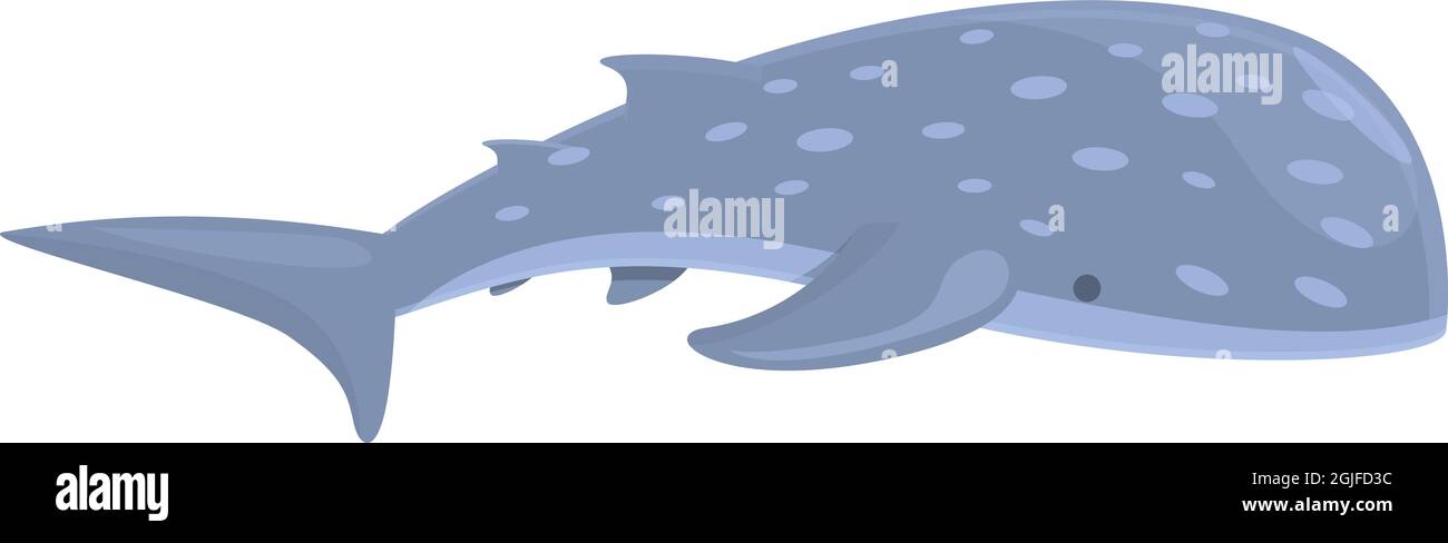 Sealife balena squalo icona vettore cartoon. Animale marino. Fauna marina Illustrazione Vettoriale