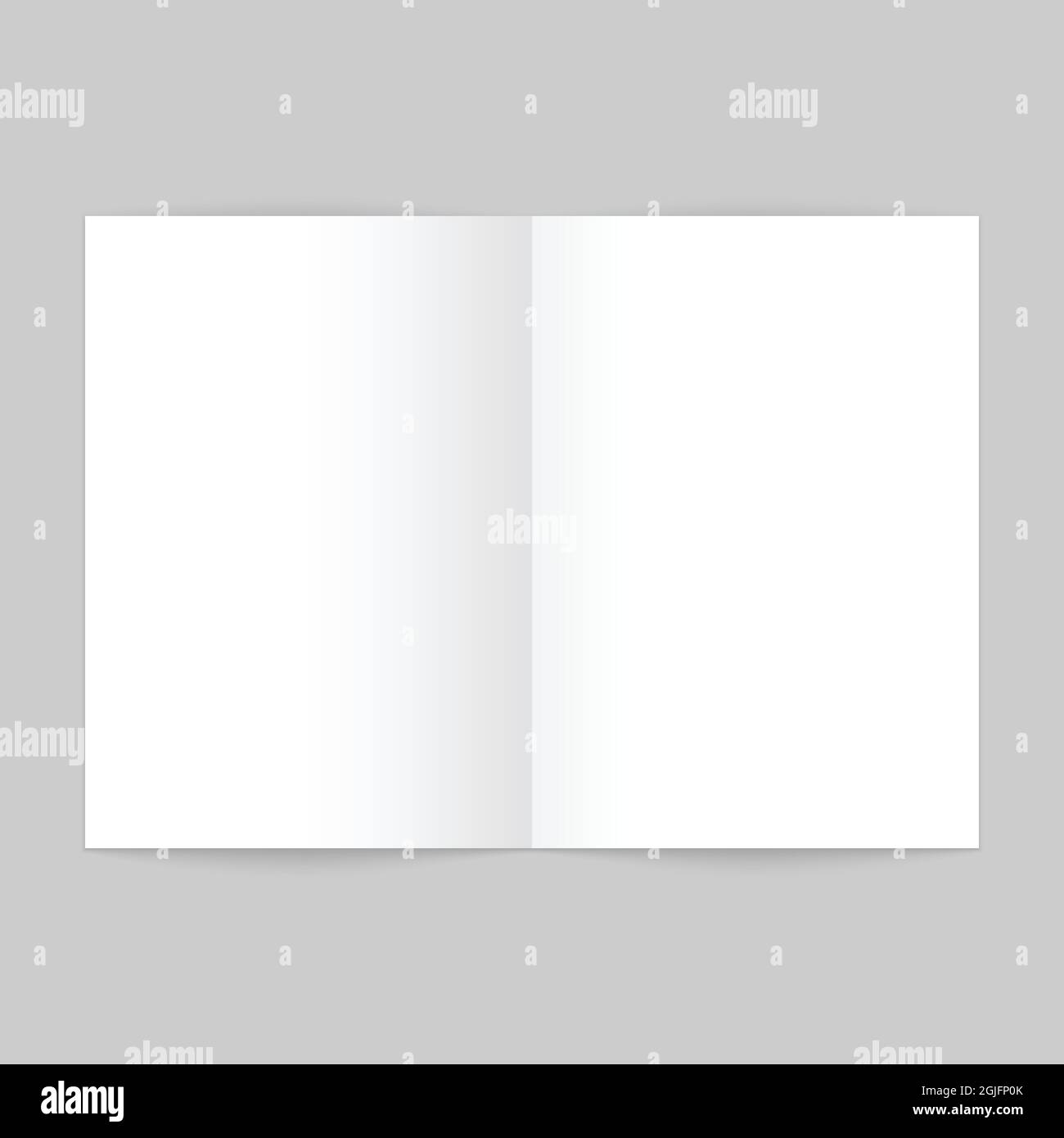 Modello magazzino vuoto aperto. Copertina del mockup della brochure Illustrazione Vettoriale