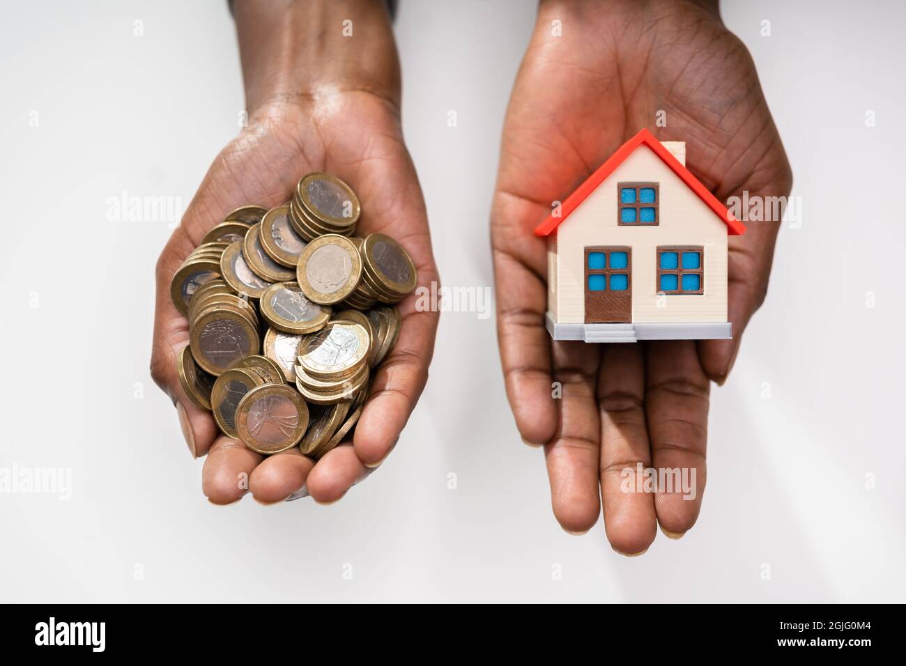 African American persona Casa di crescita e proprietà immobiliari Foto Stock