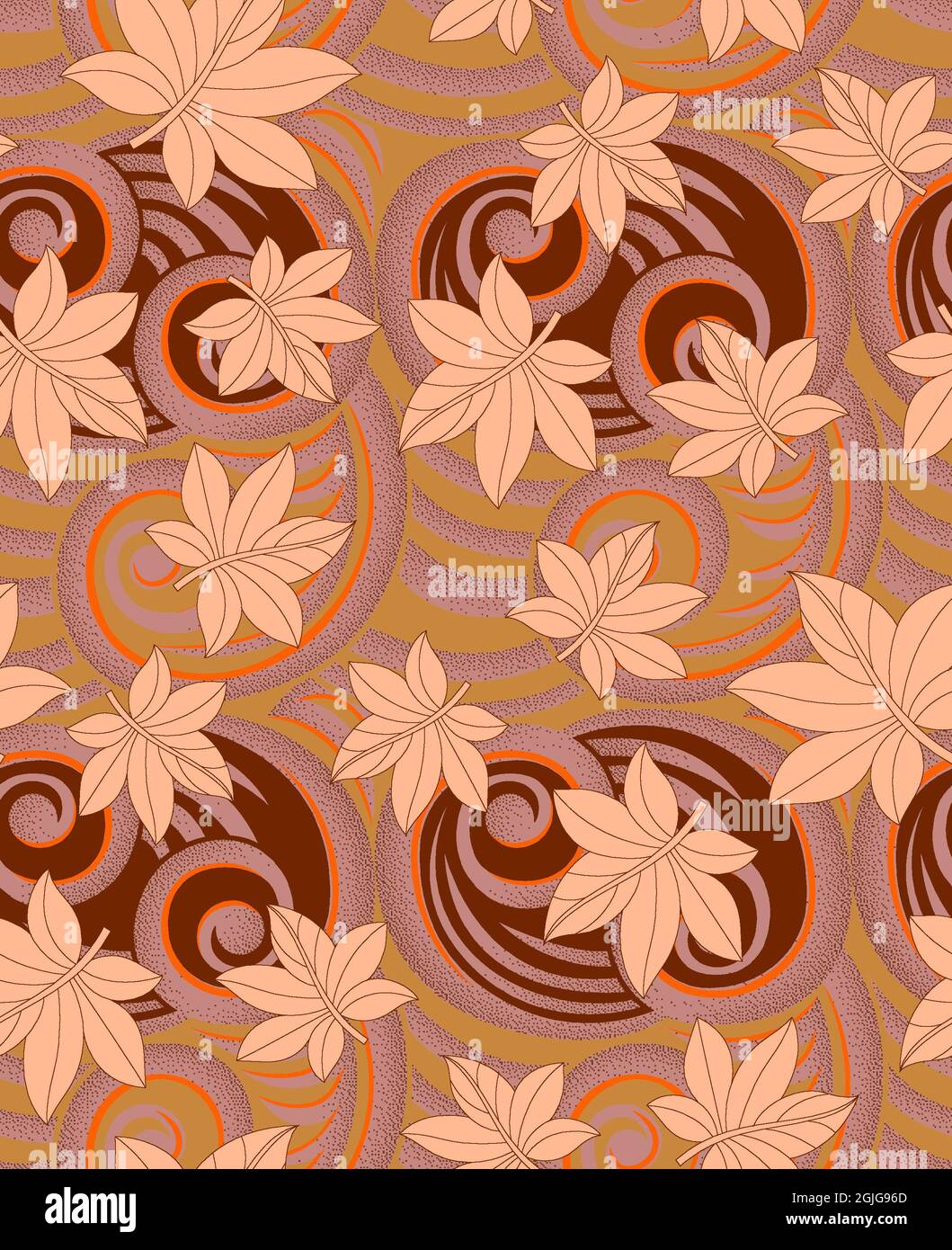 Sfondo verticale con linee e lamelle curvilinee Foto Stock