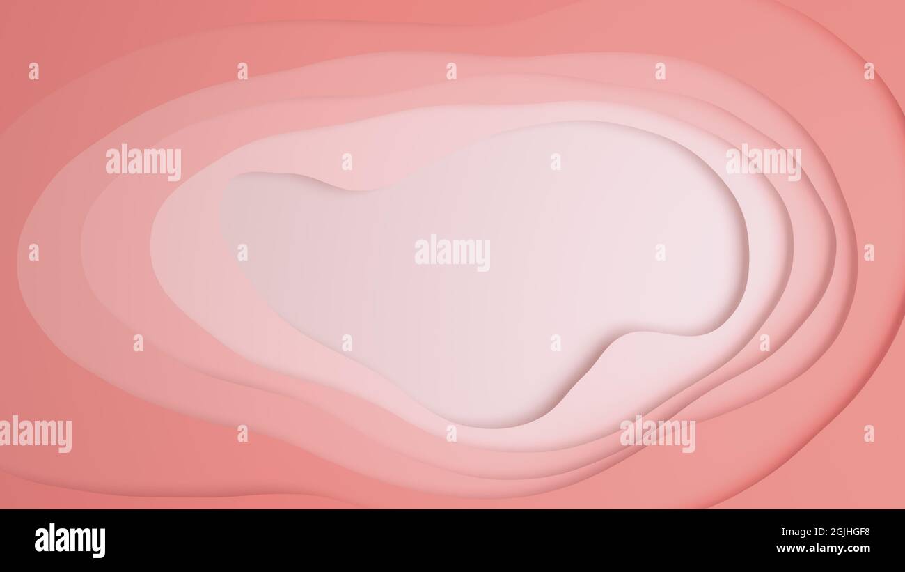 Carta di colore rosa dolce resa 3D taglio stile strato astratto per lo sfondo. Foto Stock