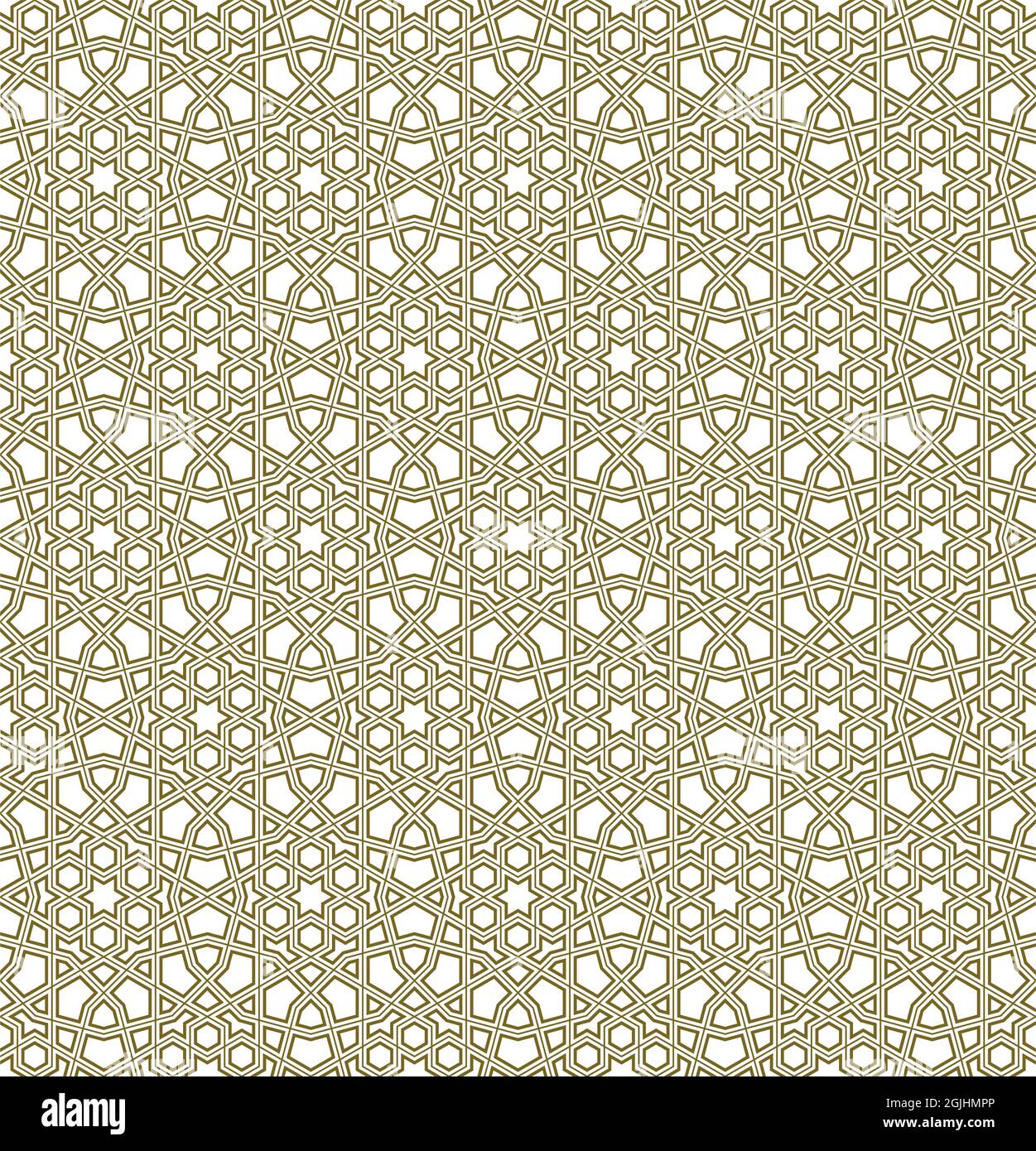 Ornamento geometrico senza cuciture basato su arte islamica tradizionale.ottimo design per tessuto, tessuto, copertina, carta da imballaggio, sfondo.linee contornate. Illustrazione Vettoriale