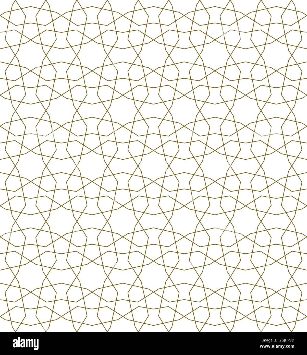 Decorazioni geometriche senza cuciture basate su arte islamica tradizionale.linee di colore marrone.ottimo design per tessuto,tessuto,copertina,carta da imballaggio,sfondo.li sottili Illustrazione Vettoriale