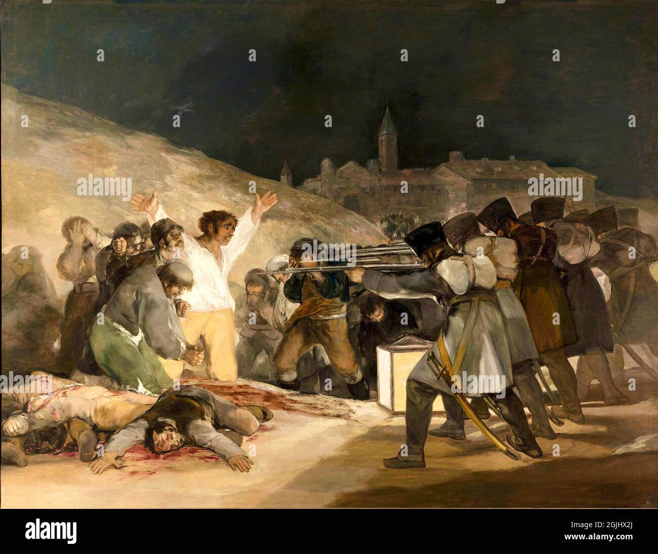 Opera d'arte classica - El Tres de Mayo - Francisco de Goya - terzo maggio - 1814 Foto Stock