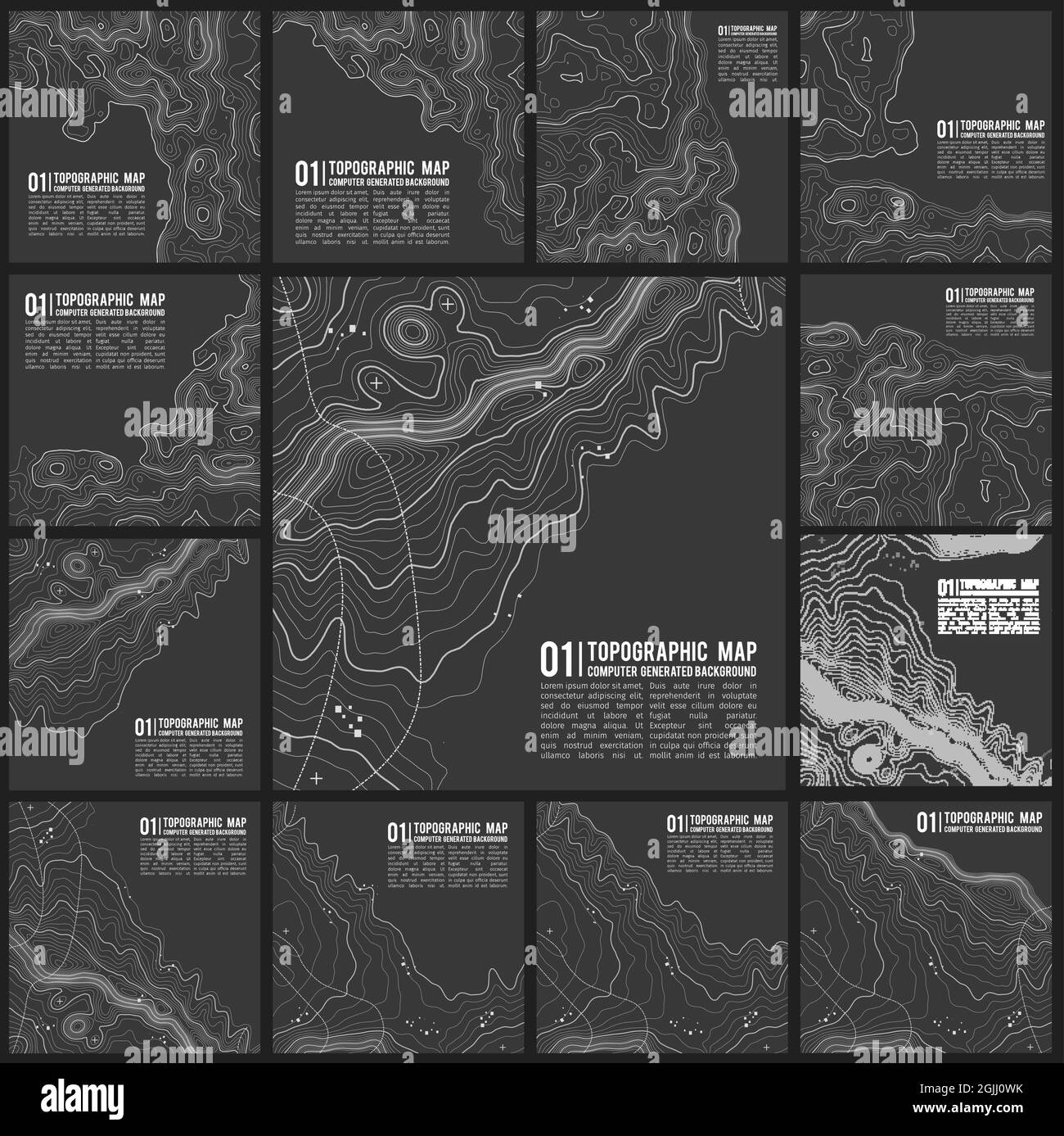 Contorni grigio topografia del vettore. Geographic topografia di montagna illustrazione vettoriale. Modello topografico texture. Mappa sul terreno terreno del vettore Illustrazione Vettoriale