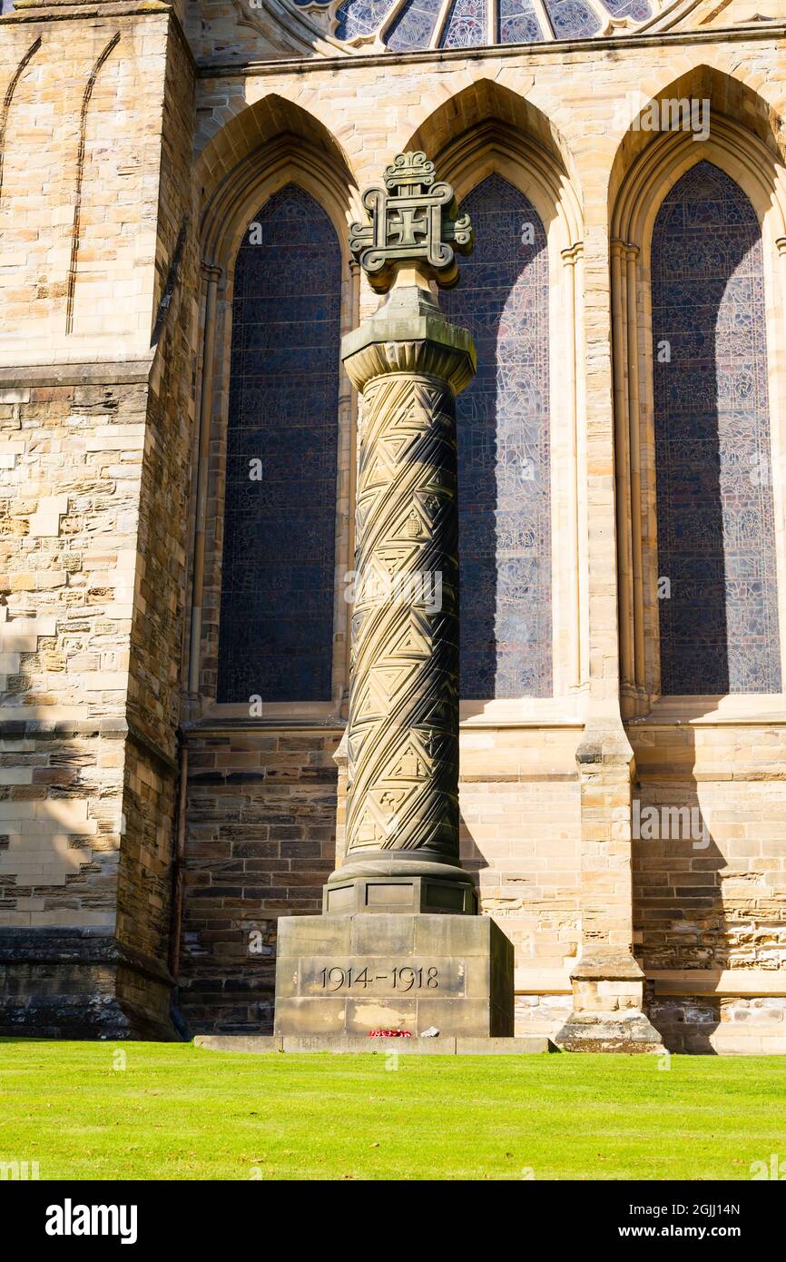 1914 18 prima guerra mondiale Memorial. Durham Cathedral, Durham, County Durham, Inghilterra Foto Stock