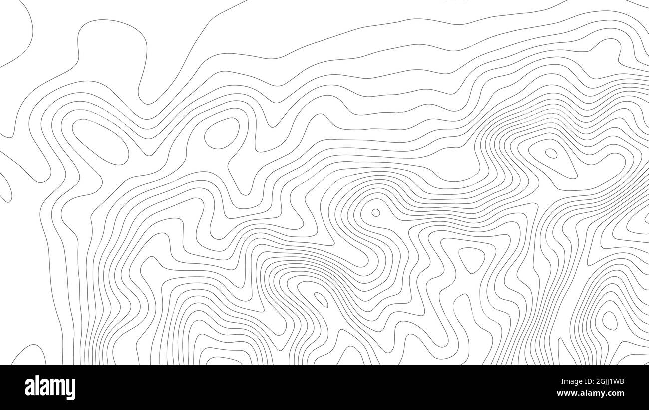 Abstract altezza. Linee di elevazione della mappa topo. Illustrazione vettoriale astratto del contorno. Topografia geografica del mondo. Illustrazione Vettoriale