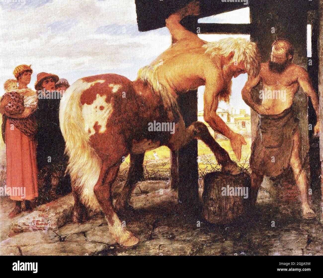 Arnold Böcklin artwork - Centaur in the Village Smithy - 1888 Foto Stock