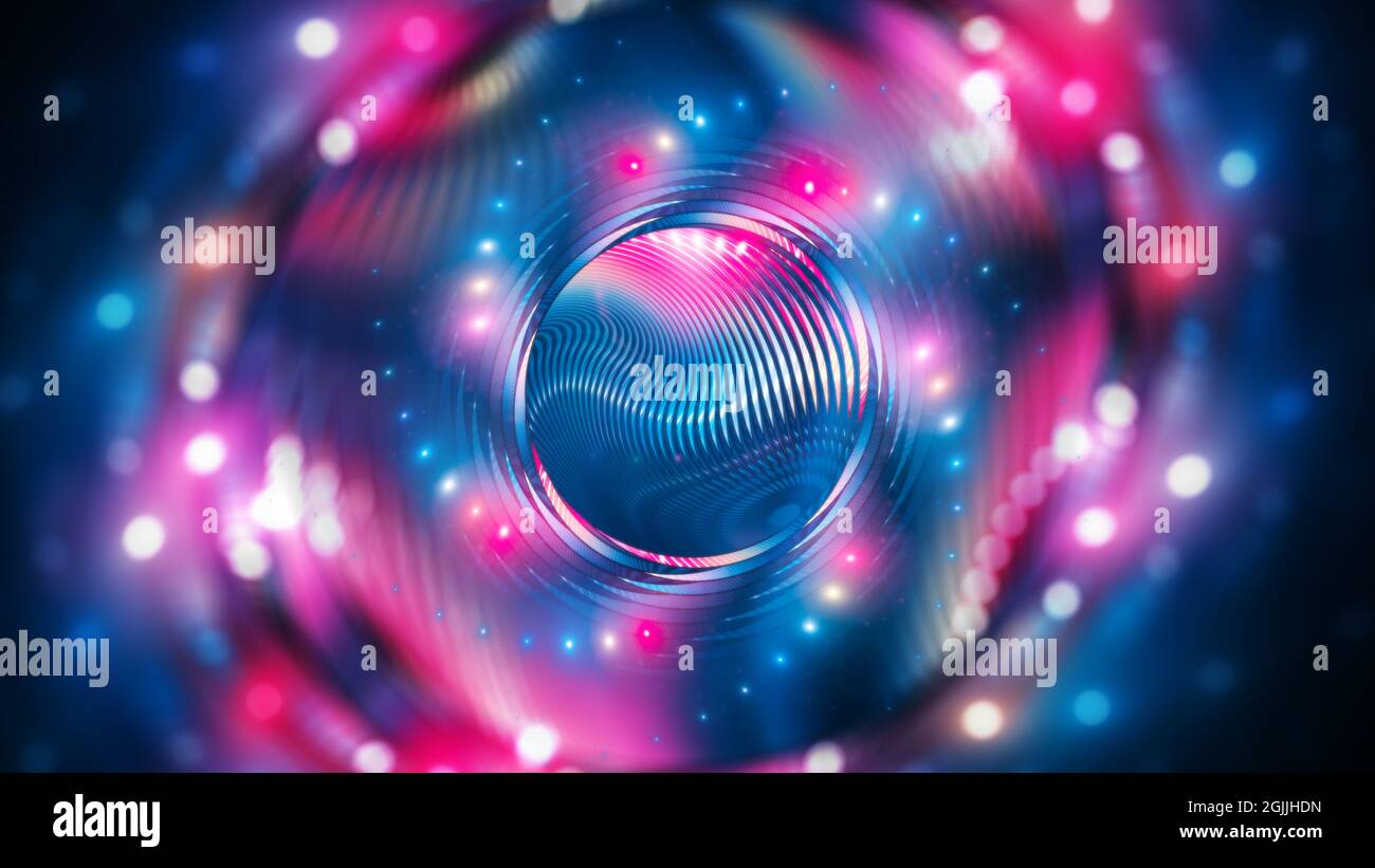 Sfondo colorato retrò al neon, sfondo astratto generato dal computer, rendering 3D Foto Stock