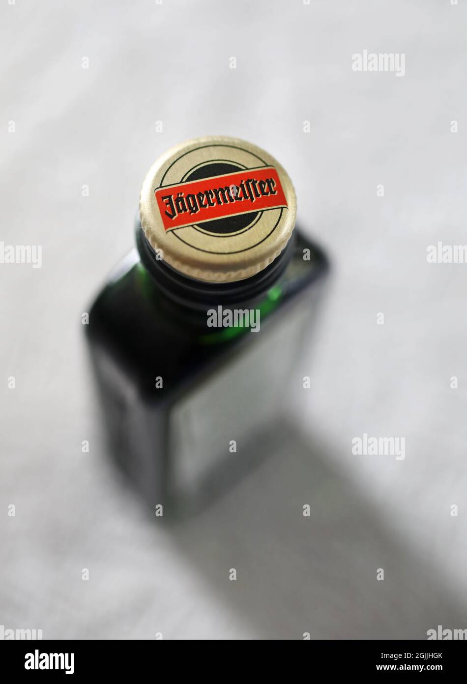 Un flacone di Jägermeister da Mast-Jägermeister se. Foto Stock