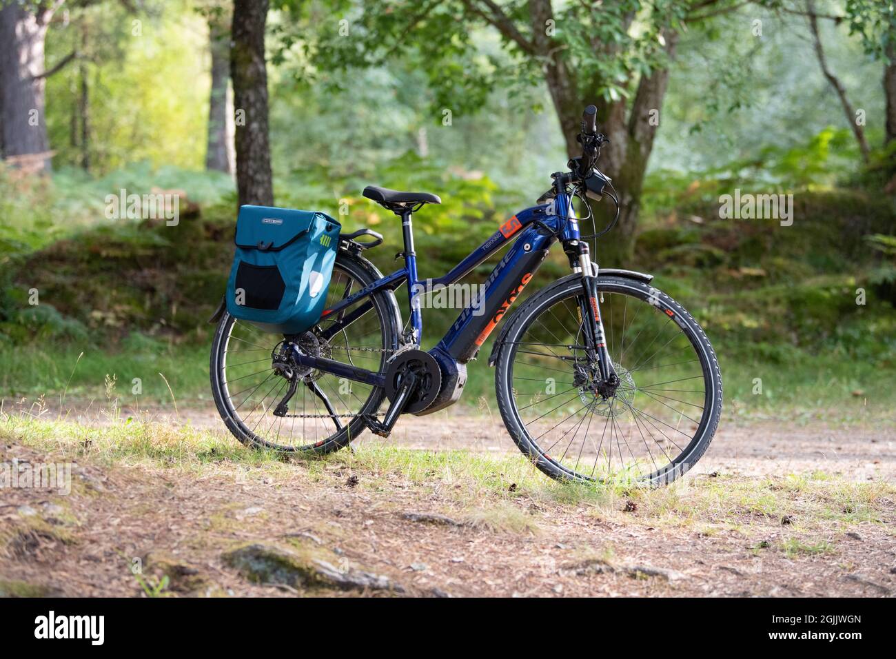 Bici elettrica - e-bike - Scozia, Regno Unito Foto Stock