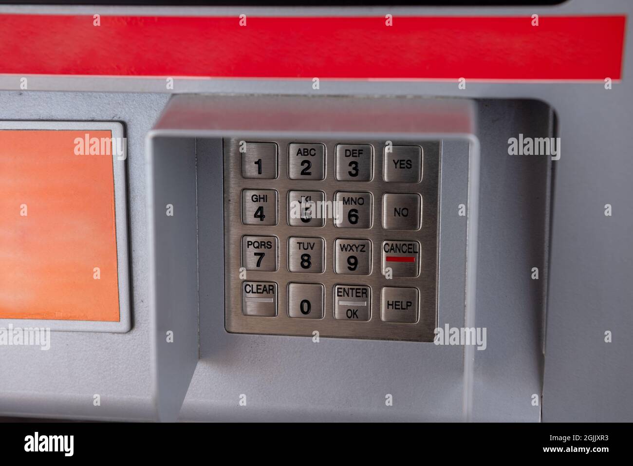 Tastiera a pin su un bancomat o distributore di benzina Foto stock - Alamy