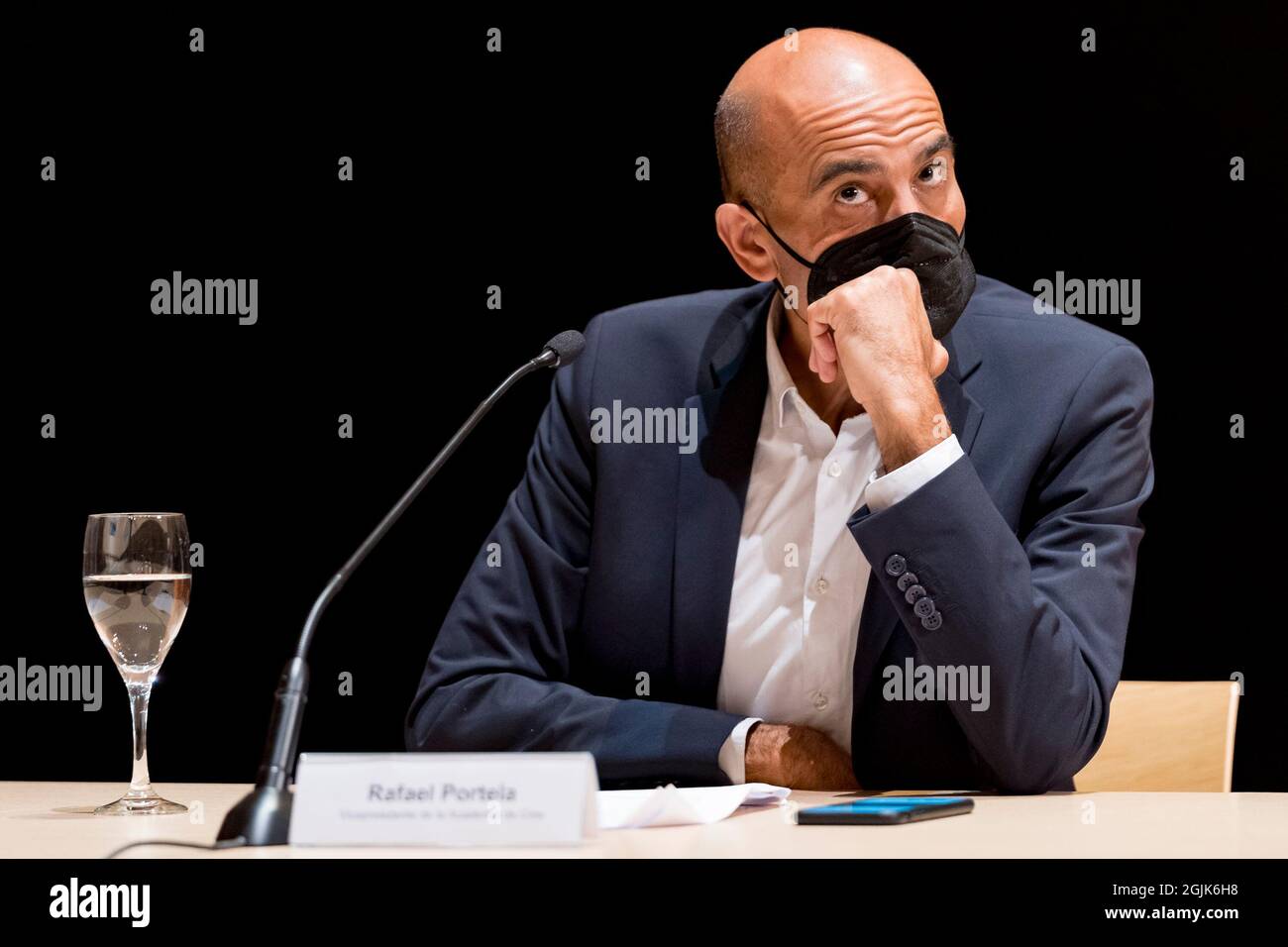 Valencia, Spagna. 10 Settembre 2021. Rafael Portela Vice presidente dell'Accademia delle Arti e delle Scienze del movimento di Spagna visto durante la presentazione al Palau de les Arts.Goya Awards è un evento annuale dell'Accademia delle Arti e delle Scienze del movimento di Spagna, Con lo scopo di premiare i migliori professionisti in ognuna delle diverse specialità del cinema spagnolo. L'evento è stato presentato e la sua 36° edizione si terrà in occasione della fine della celebrazione dell'anno Berlanga (dal 1 al 2 febbraio) 12 2022) Credit: SOPA Images Limited/Alamy Live News Foto Stock