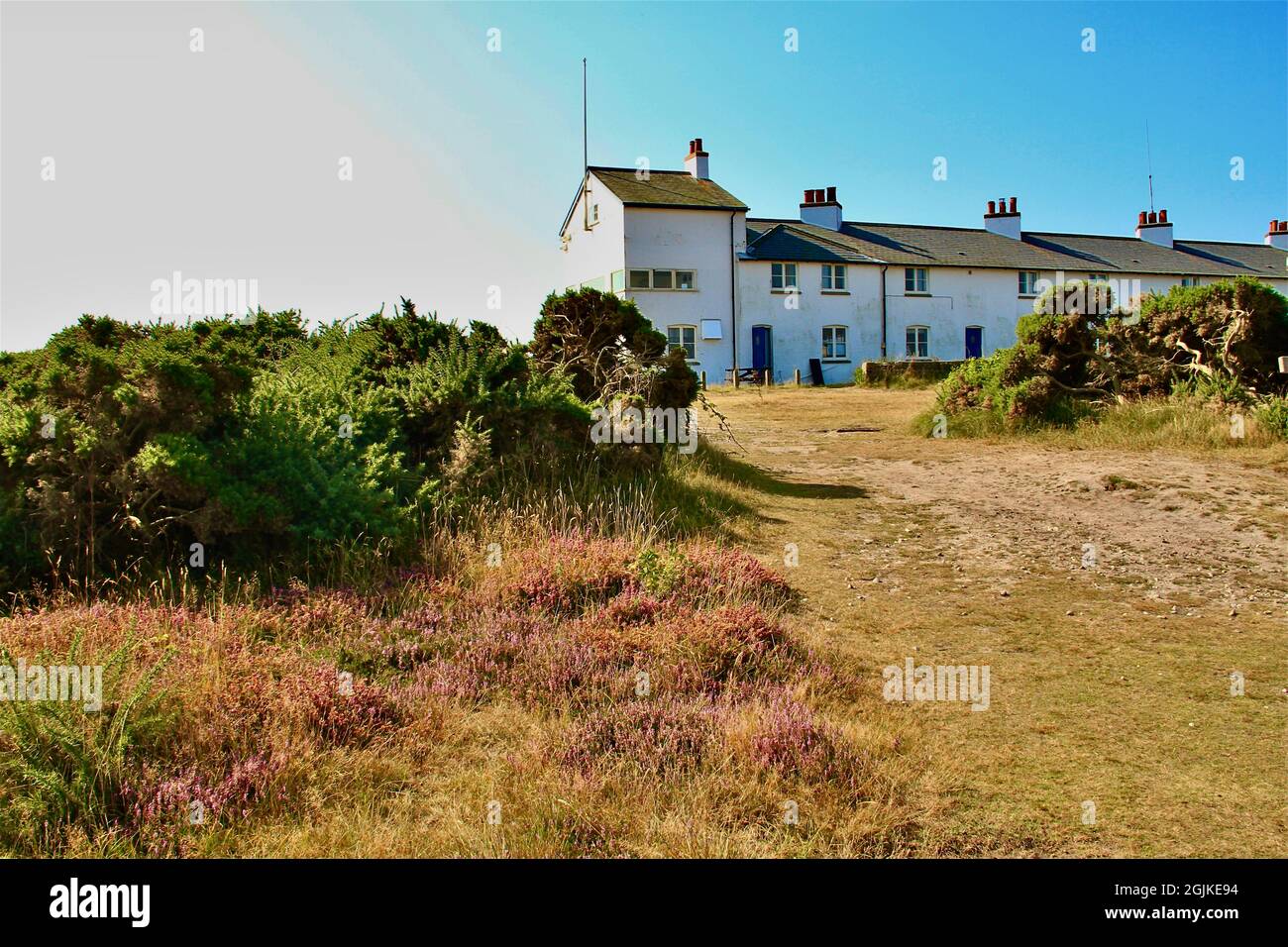 Case di guardia costiera a Dunwich Heath, Suffolk Foto Stock