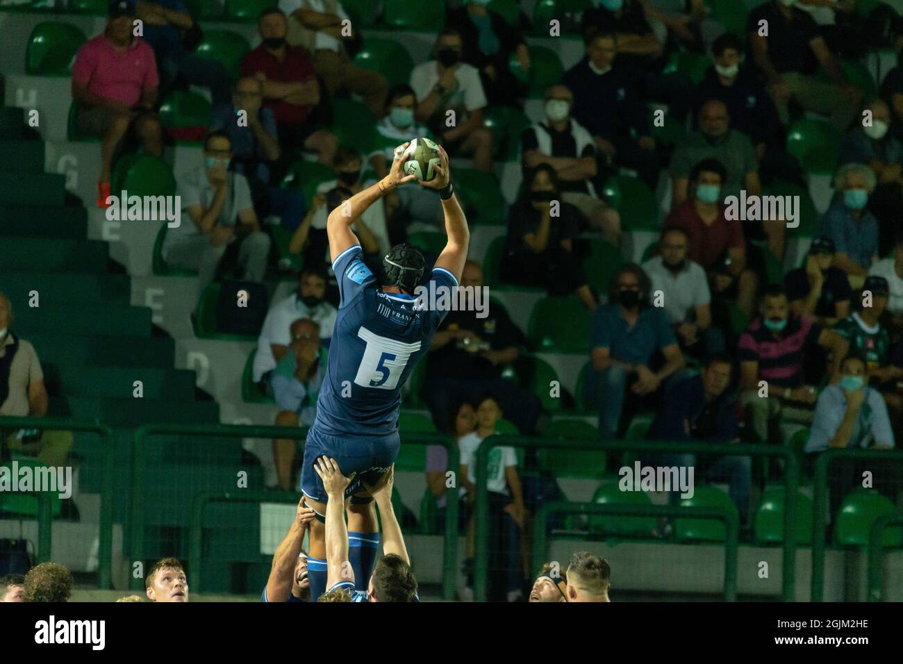 Stadio Monigo, Treviso, Italia, 10 settembre 2021, JP Du Preez (sale squali) durante la partita amichevole 2021 - Benetton Treviso vs sale squali - altro credito: Live Media Publishing Group/Alamy Live News Foto Stock