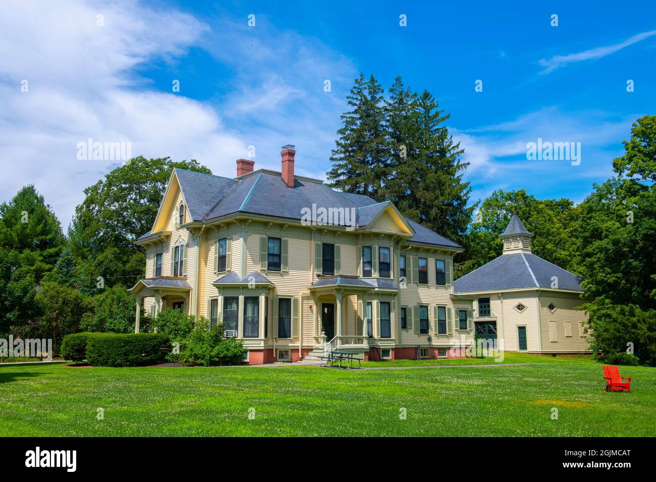 Dow House al 69 Front Street nel centro storico di Exeter, New Hampshire NH, USA. Ora questi edifici appartengono alla Phillips Exeter Academy. Foto Stock