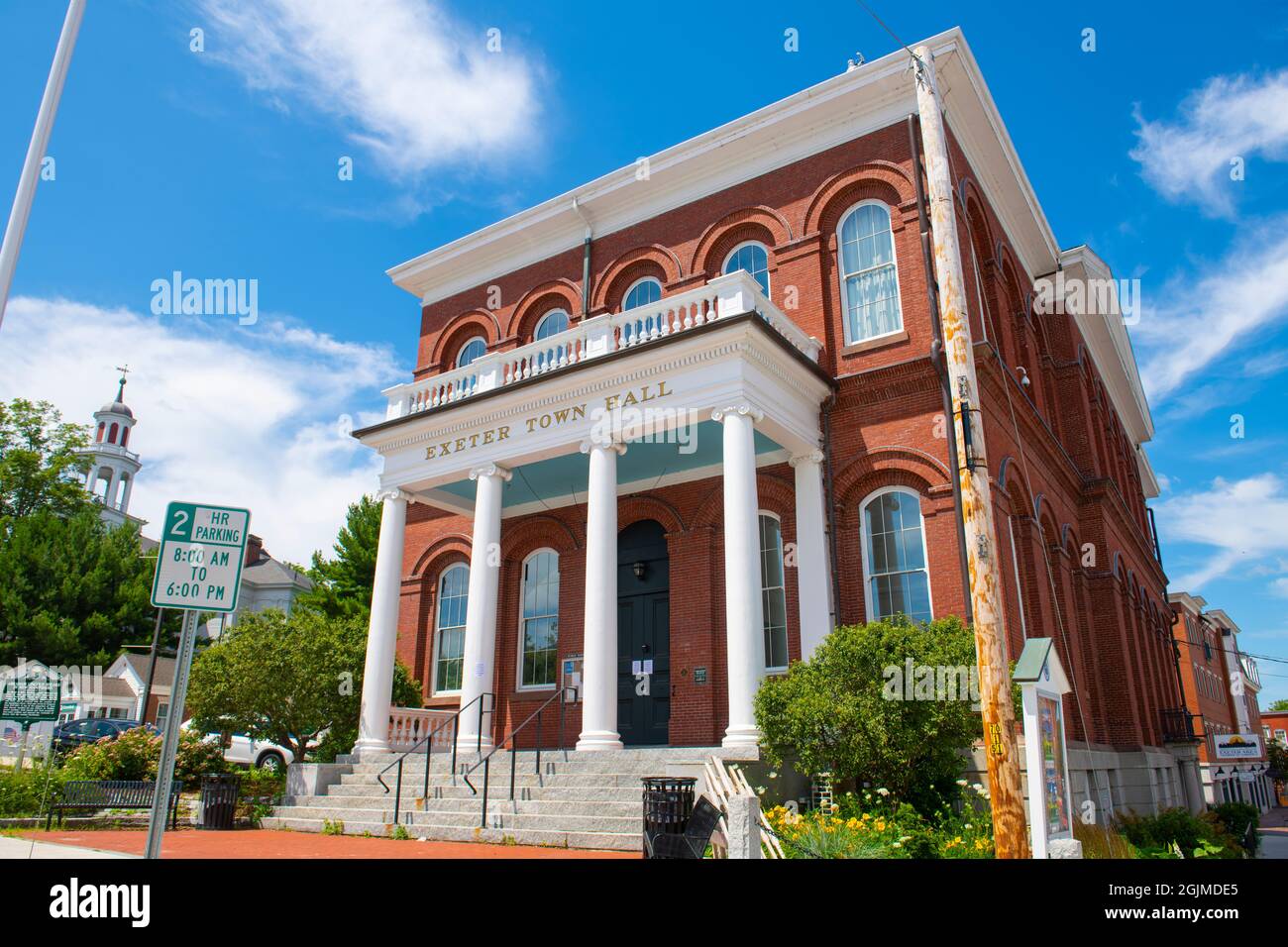 Il municipio di Exeter al 10 Front Street nel centro storico di Exeter, New Hampshire NH, USA. Foto Stock