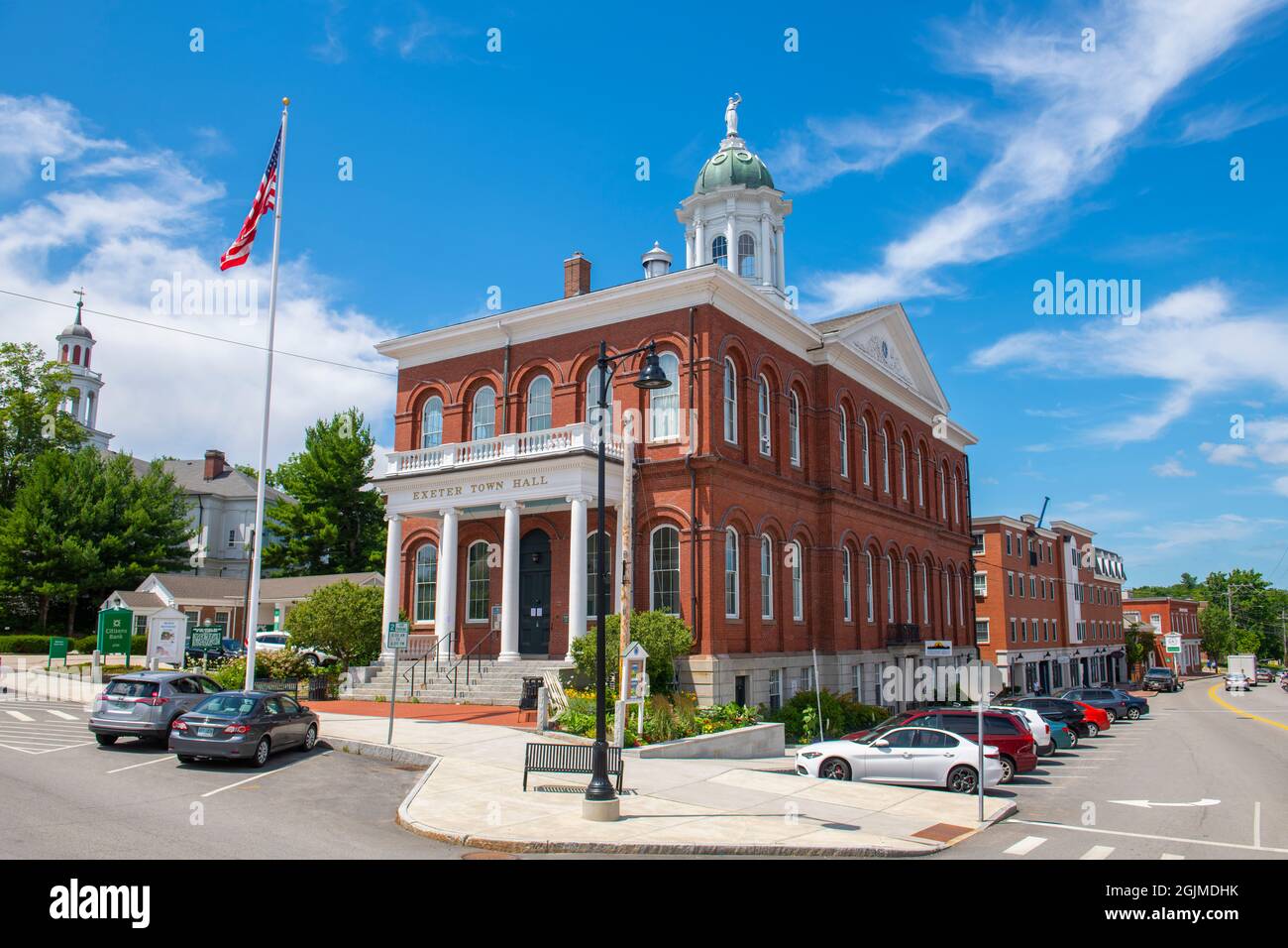 Il municipio di Exeter al 10 Front Street nel centro storico di Exeter, New Hampshire NH, USA. Foto Stock