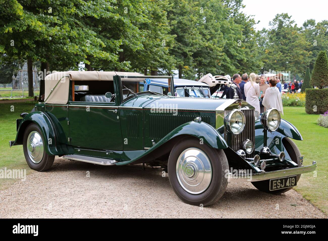 Rolls-Royce Phantom II Continental Drophead Coupé (1931), Car Club display, Concours of Elegance 2021, Hampton Court Palace, Londra, Regno Unito, Europa Foto Stock