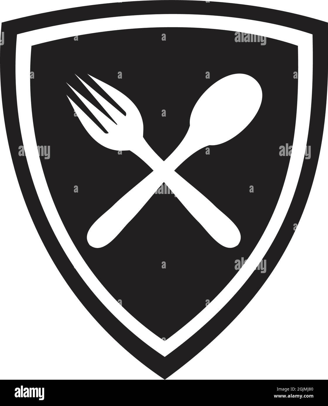 Modello vettoriale di ispirazione per il design del logo del ristorante Illustrazione Vettoriale