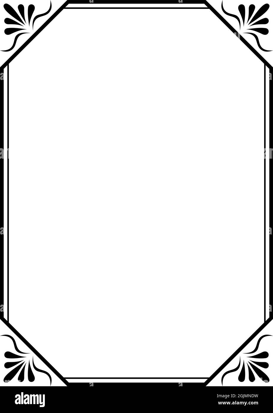 Cornice antica con ornato su isolato sfondo bianco. Bordo per lettera, foto  o sfondo, certificato, posta e posta Immagine e Vettoriale - Alamy