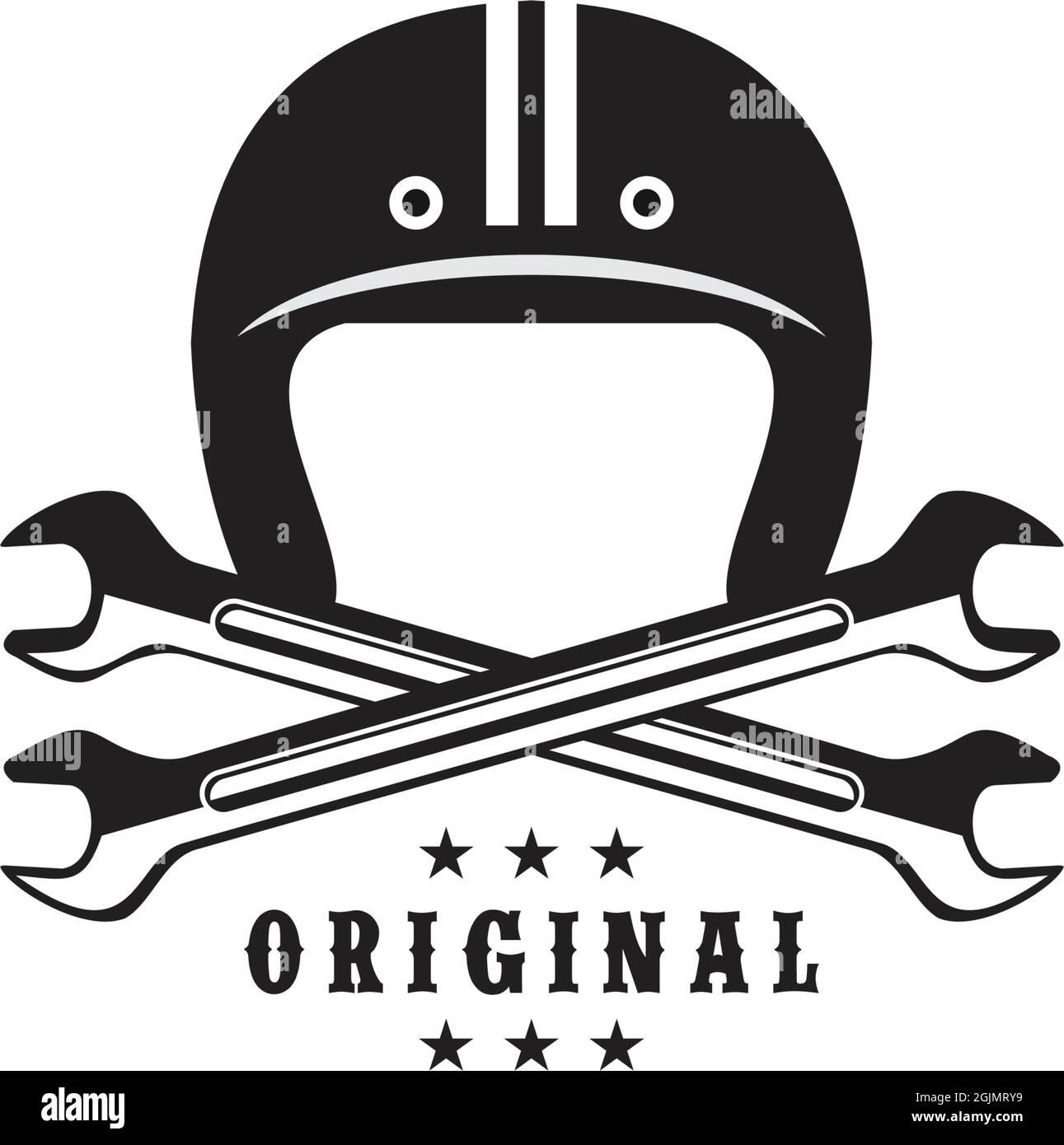 Illustrazione del modello vettoriale del logo dell'elmetto Illustrazione Vettoriale