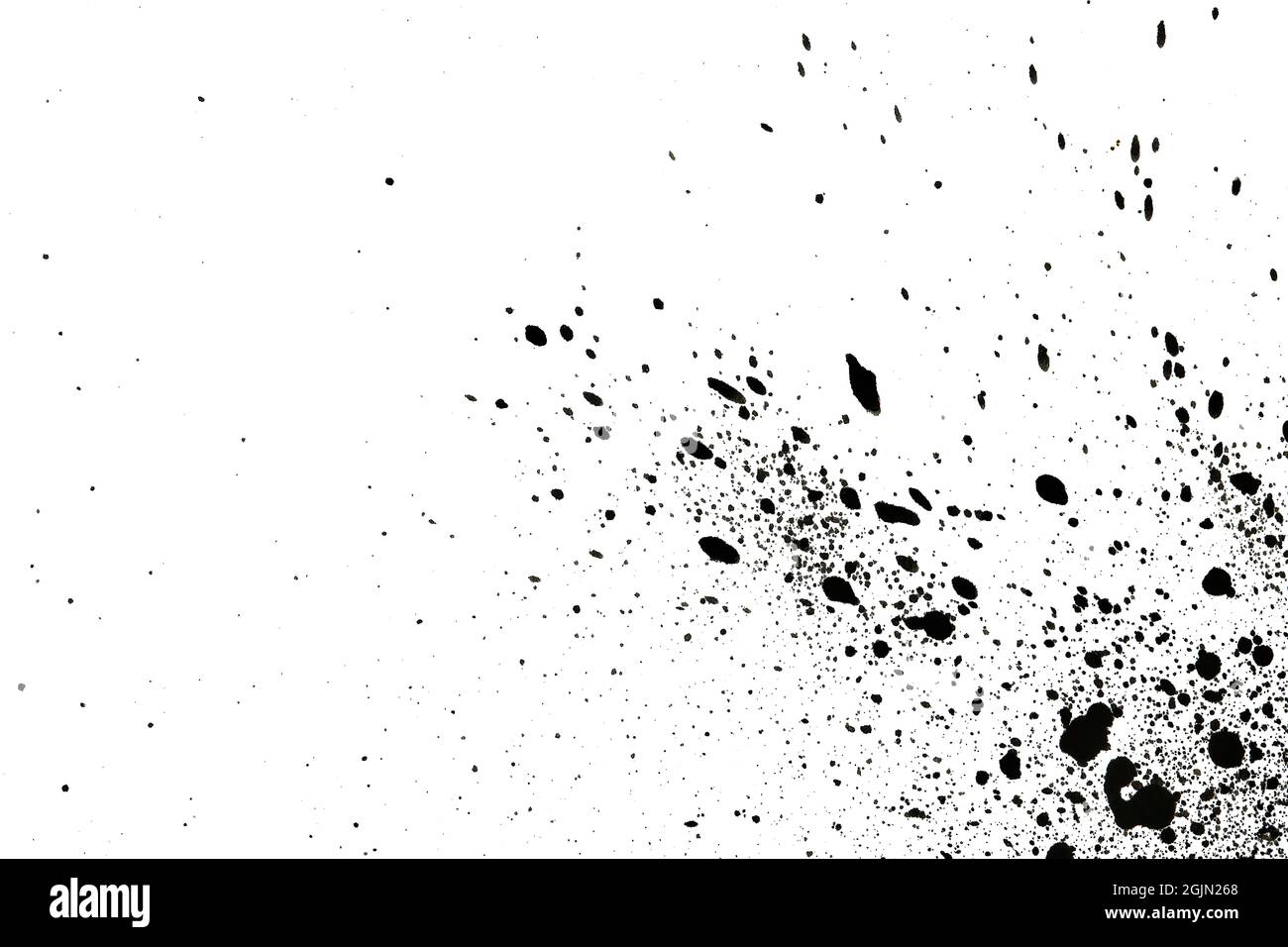 Motivo spruzzi d'inchiostro, sfondo nero spruzzi d'acquerello. Foto Stock