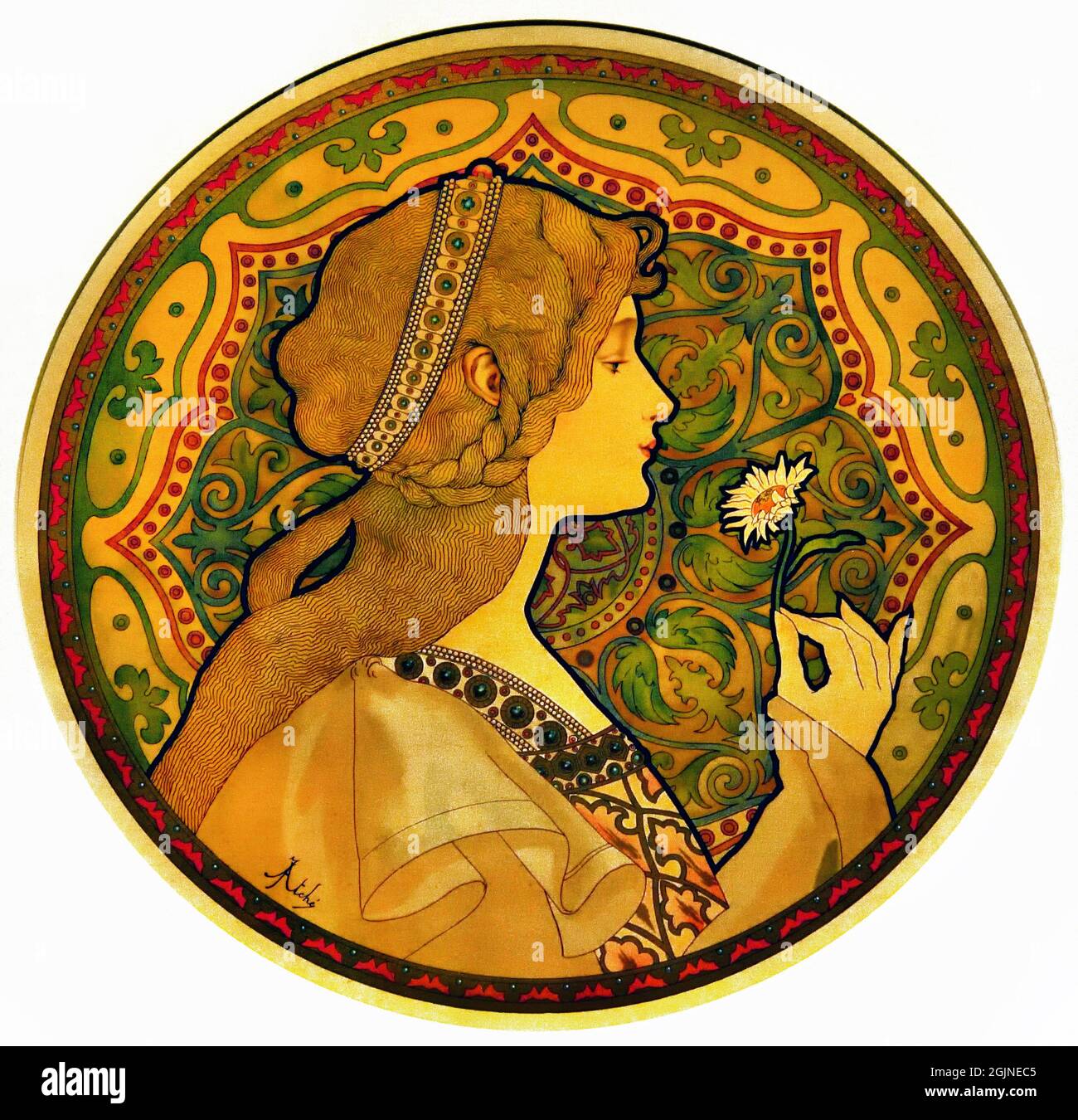 REVERIE e meditazione 1899 di Jane Atche (francese, 1874-1944), Francia, francese, Foto Stock