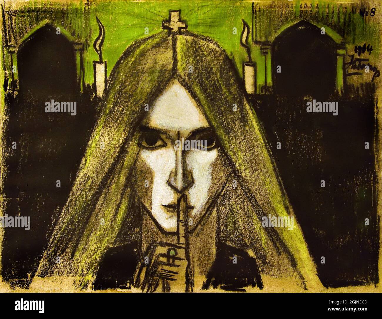 Heilige vrouw - Holy Woman 1914 Johannes Theodorus Toorop - Jan Toorop1858 – 1928) Olandese, Paesi Bassi, Foto Stock