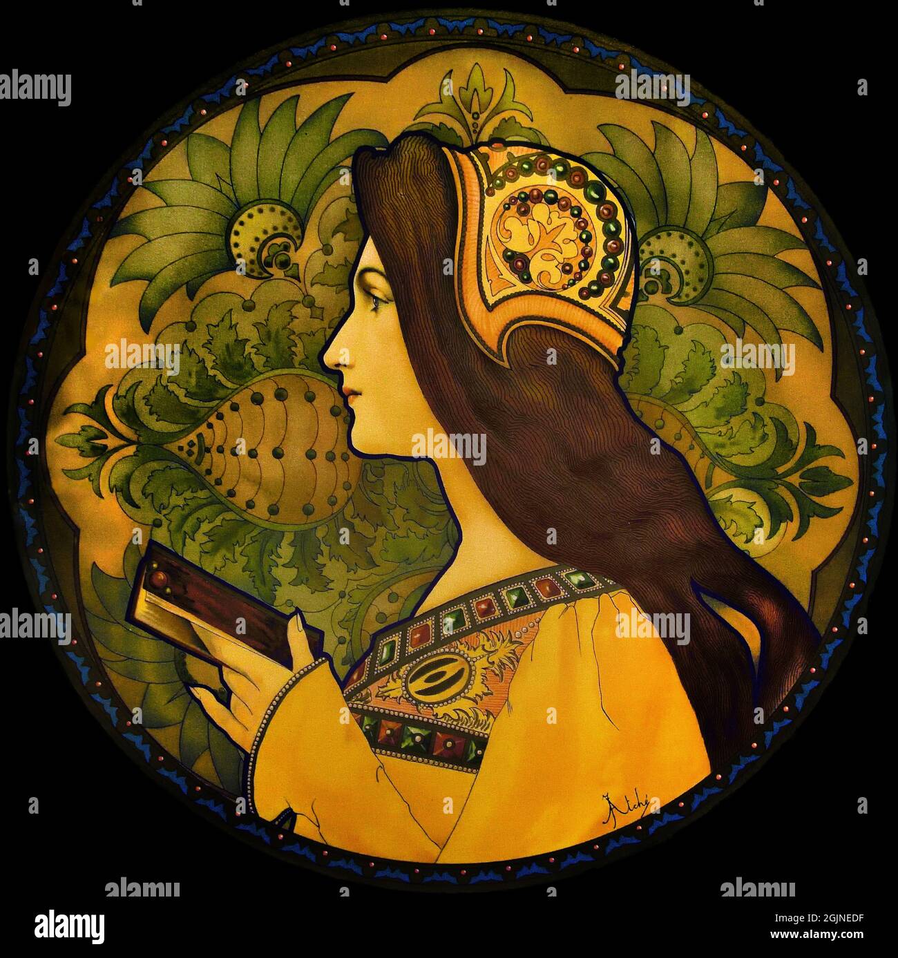 REVERIE e meditazione 1899 di Jane Atche (francese, 1874-1944), Francia, francese, Foto Stock