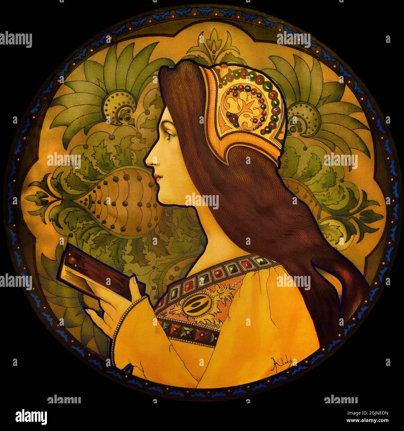 REVERIE e meditazione 1899 di Jane Atche (francese, 1874-1944), Francia, francese, Foto Stock