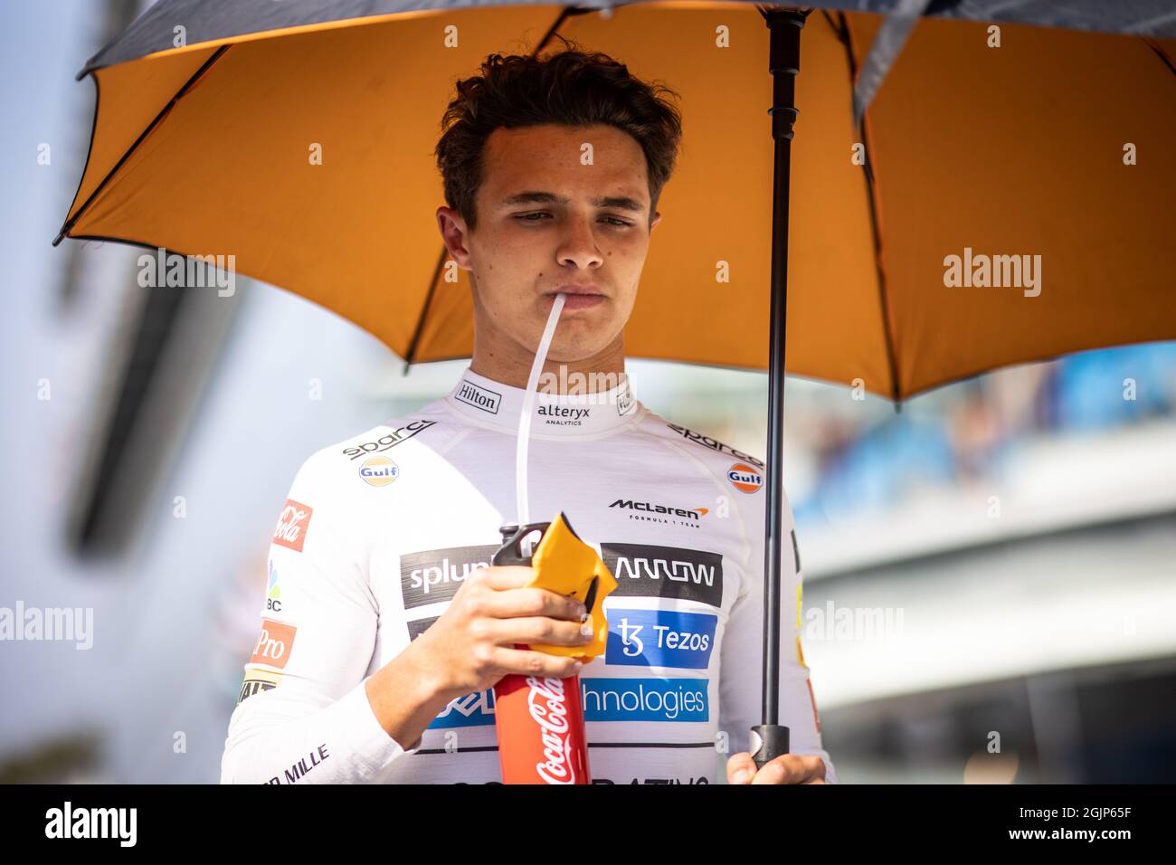 Monza, Italia. 11 Settembre 2021. Lando Norris (GBR) McLaren. Gran Premio d'Italia, sabato 11 settembre 2021. Monza Italia. Credit: James Moy/Alamy Live News Foto Stock