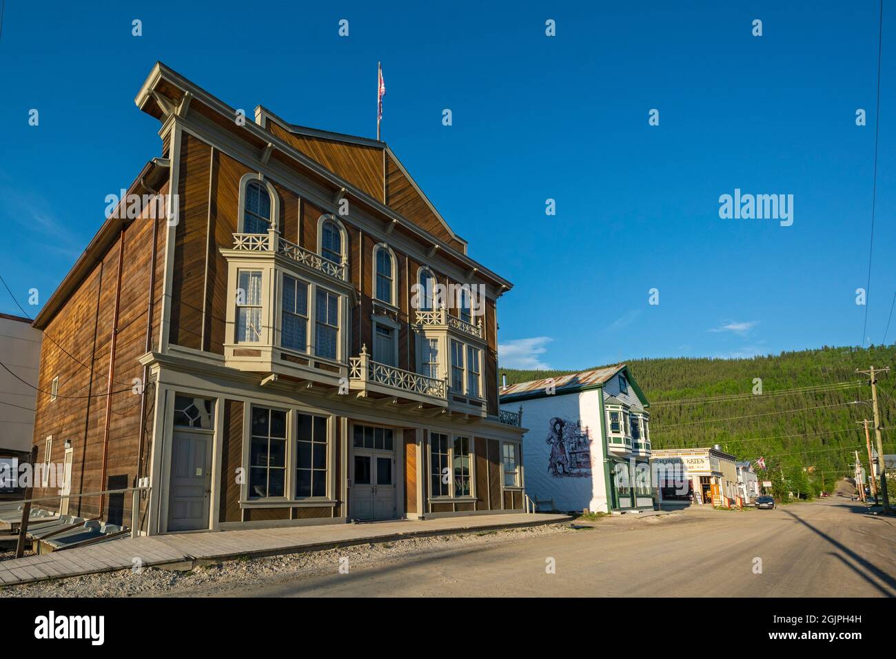 Canada, Yukon Territory, Dawson City, Palace Grand Theatre, costruito 1899 Foto Stock