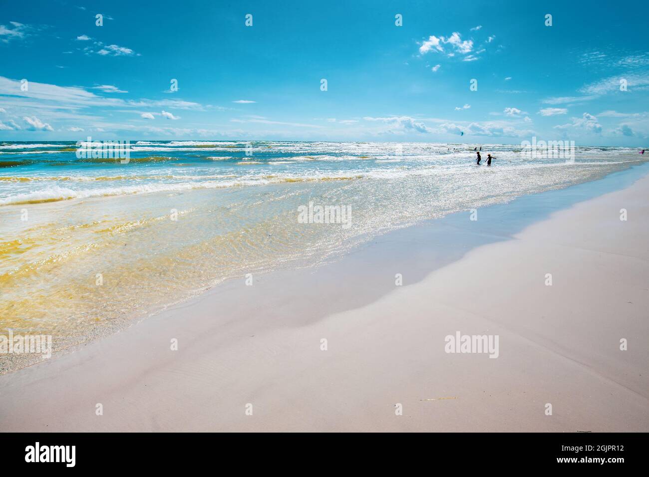 Dueodde, la spiaggia di sabbia bianca sulla costa meridionale di Bornholm, Danimarca Foto Stock