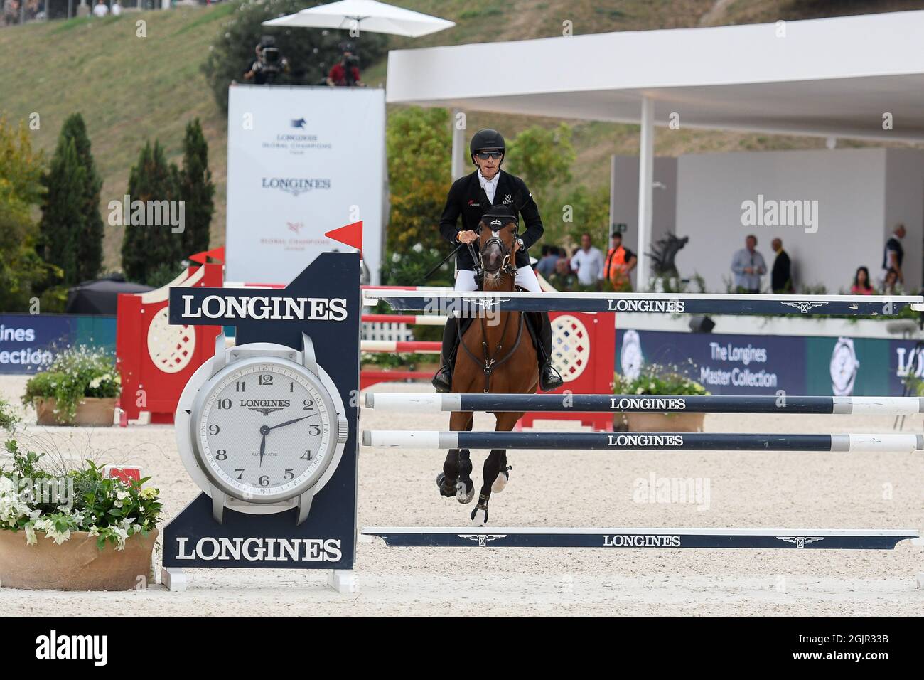 Stadio Circo massimo Roma, Italia. 10 Settembre 2021. Tour dei campioni equestri globali di Longines: Henrik von Eckermann Credit: Action Plus Sports/Alamy Live News Foto Stock