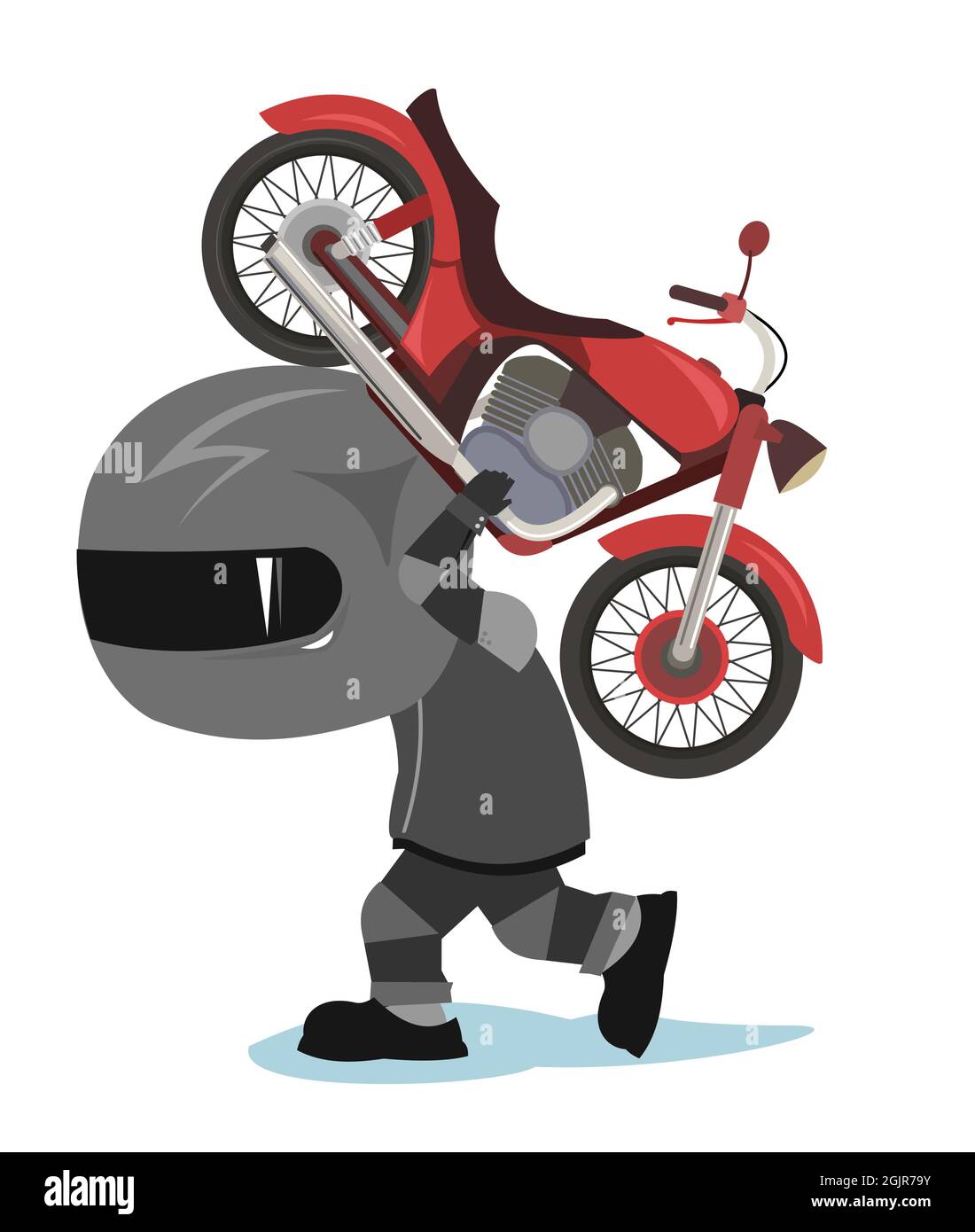 Cartoon motorcyclist immagini e fotografie stock ad alta risoluzione - Alamy