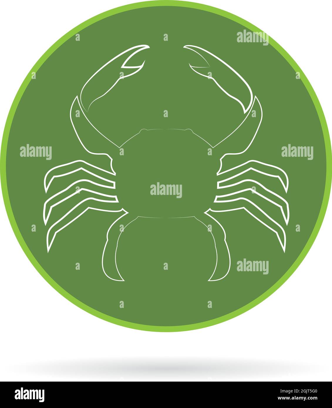 Immagine vettoriale di un granchio , illustrazione - vettore. Illustrazione vettoriale a livelli facilmente modificabile. Animali selvatici. Illustrazione Vettoriale