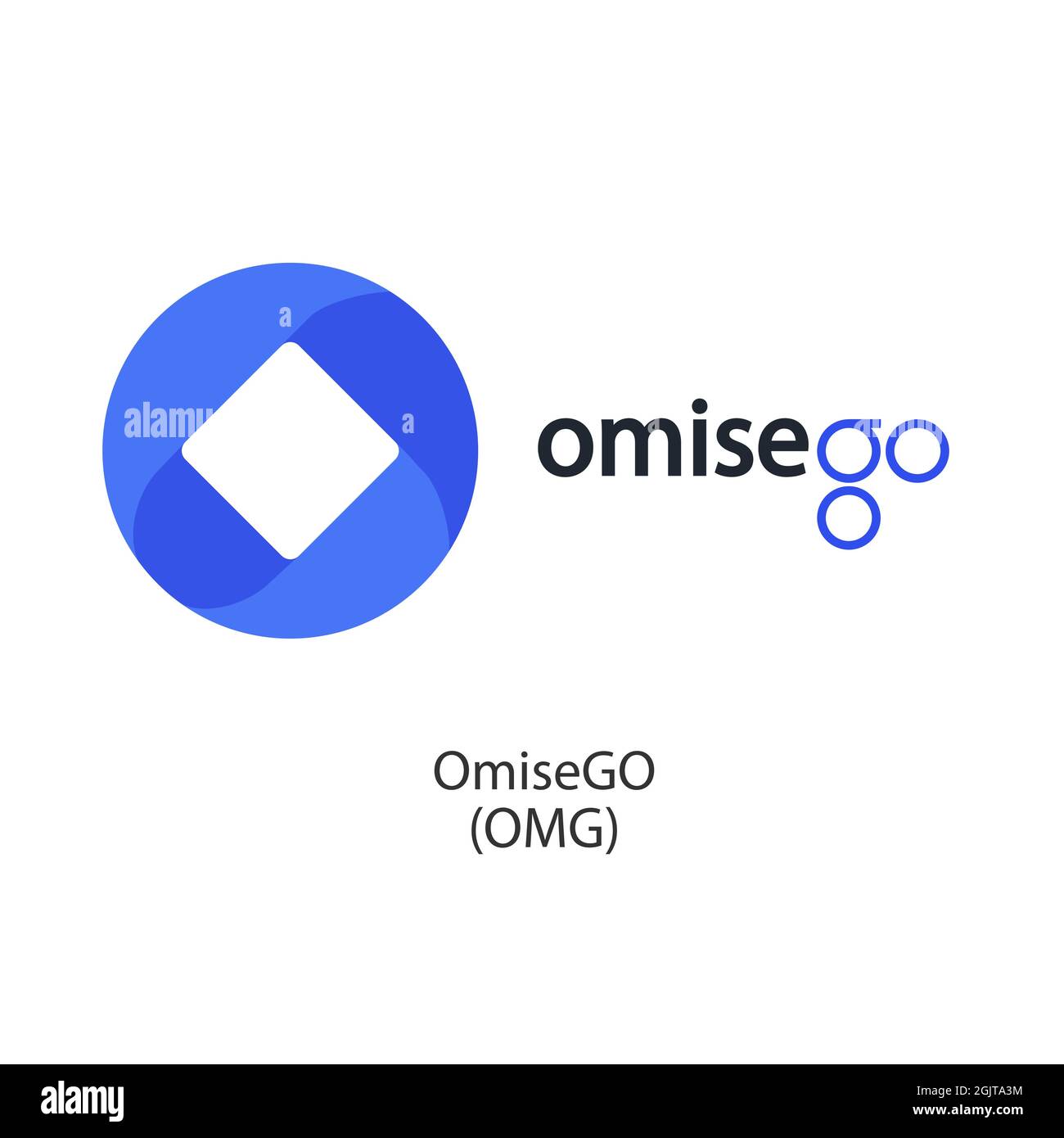 OmiseGo OMG blockchain Internet-of-Things pagamenti crittografia vettore icona logo Illustrazione Vettoriale