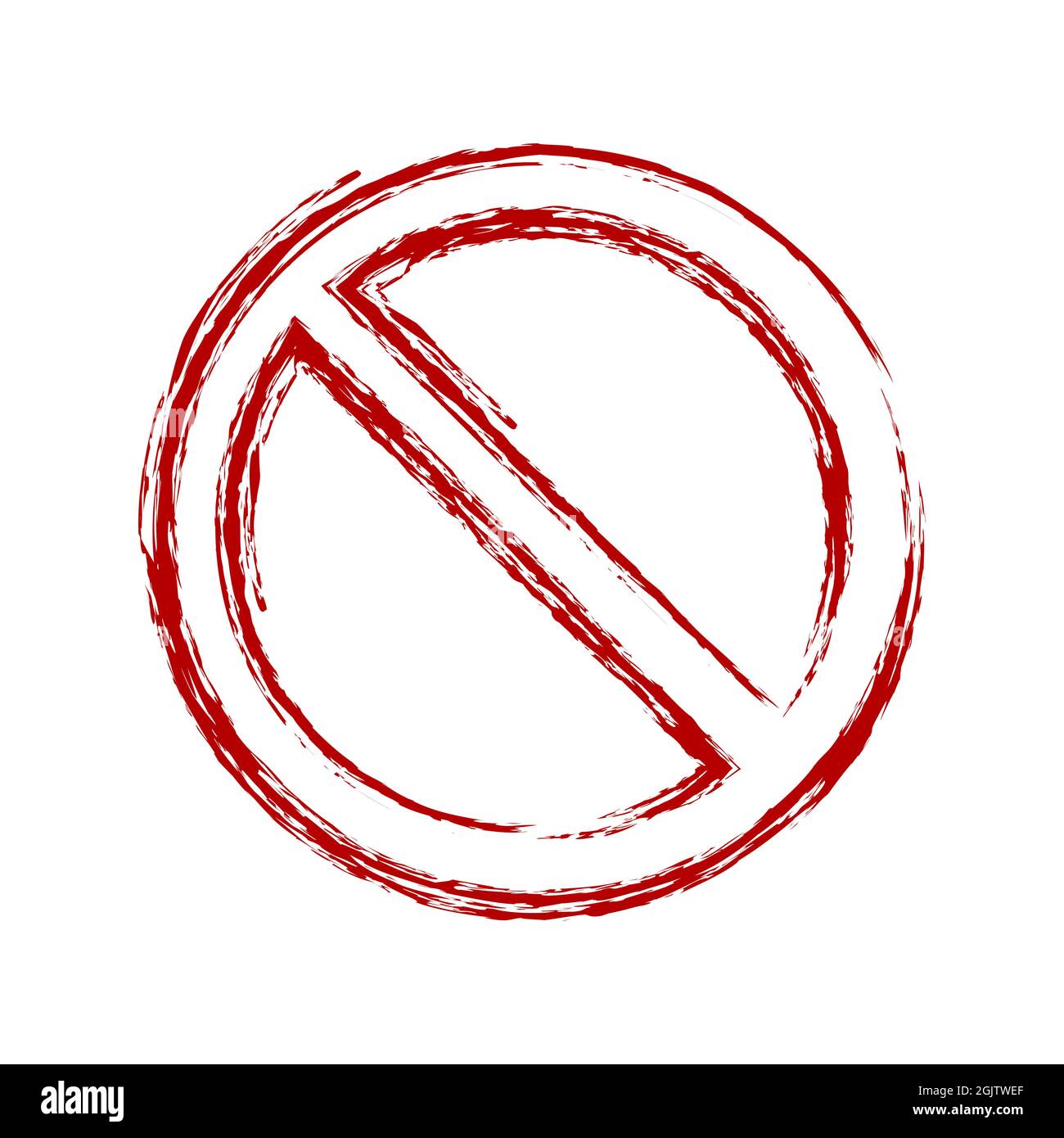 Segno Non Consentito Simbolo Di Divieto Disegnato A Mano Illustrazione Di Stock Vector
