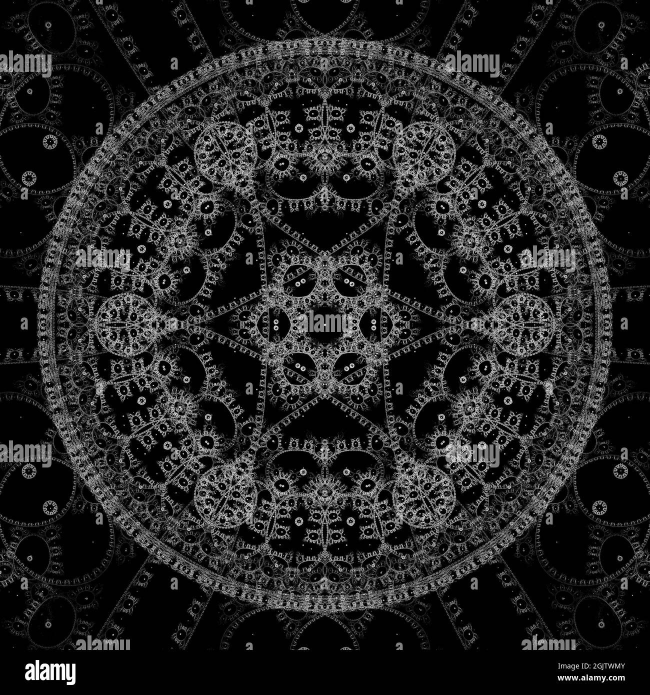 Wiccan Sigil - Flame Fractal Art Foto Stock