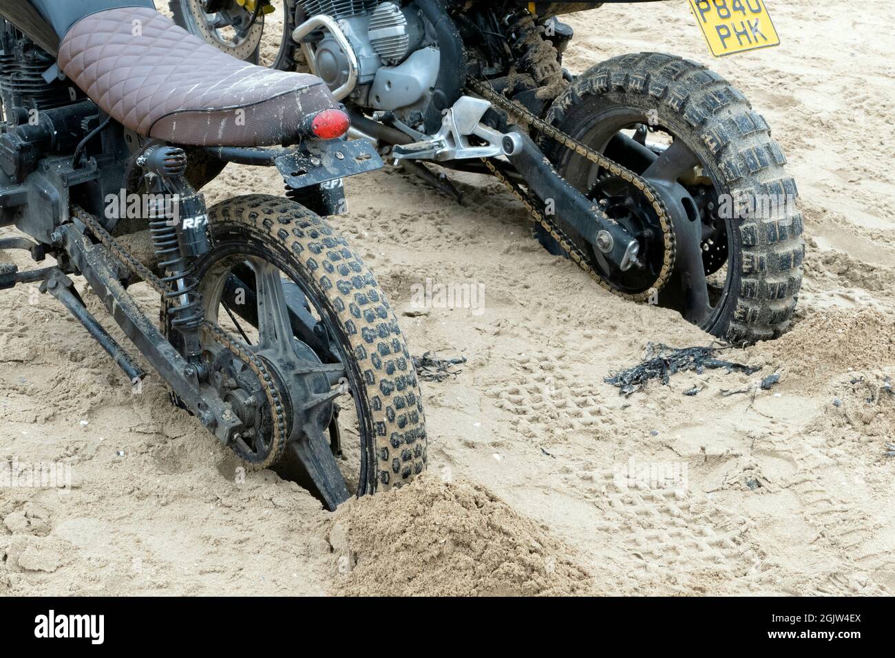 The Mile Beach Race 2021. Moto Sprint corse sulla spiaggia di sabbia Margate Thanet Kent Regno Unito Foto Stock