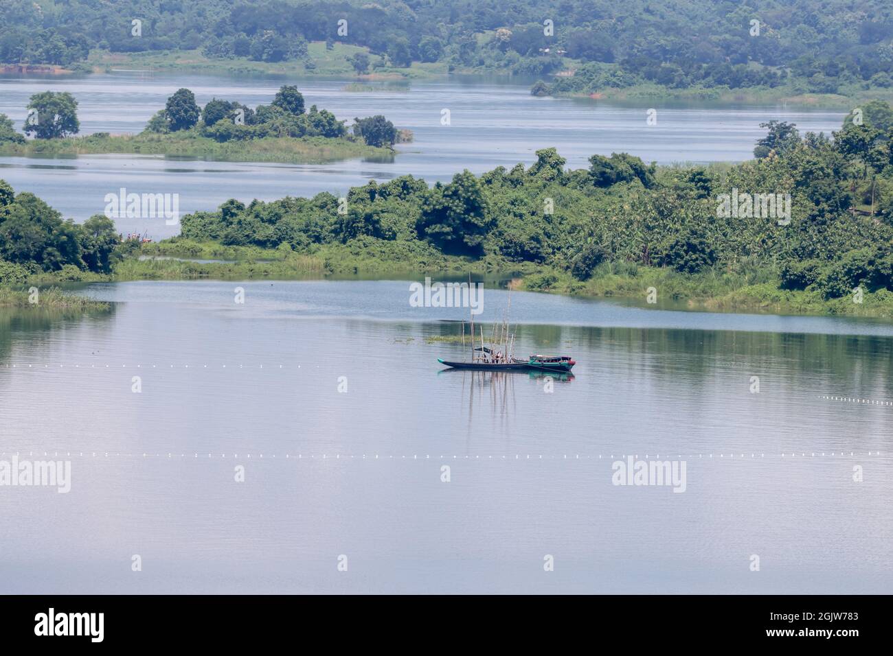 Kaptai Lago Rangamati, una bellezza della natura in Bangladesh. Foto Stock