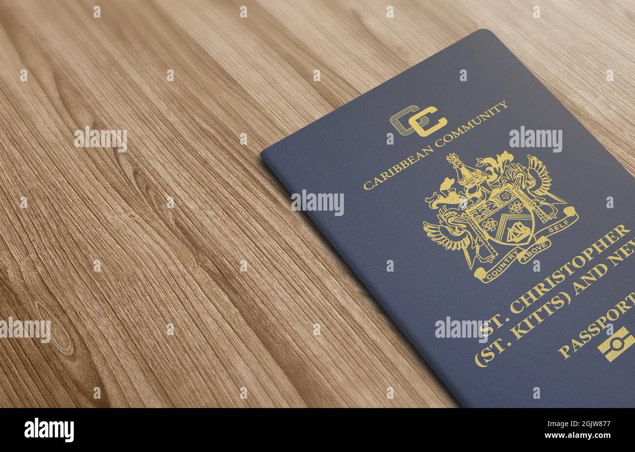 Saint Kitts e Nevis Passport, paese del Commonwealth britannico Foto Stock