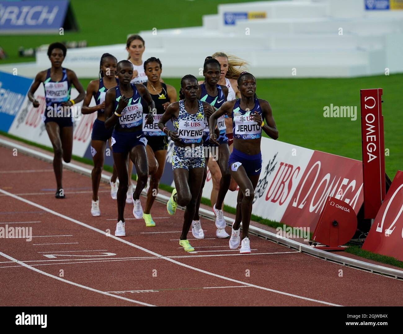 Zurigo, 09 set 2021 3000m Steeple Chase vincitore Norah Jeruto (KEN) visto in azione durante la Wanda Diamond League allo stadio Litzigrund Zurich Switze Foto Stock