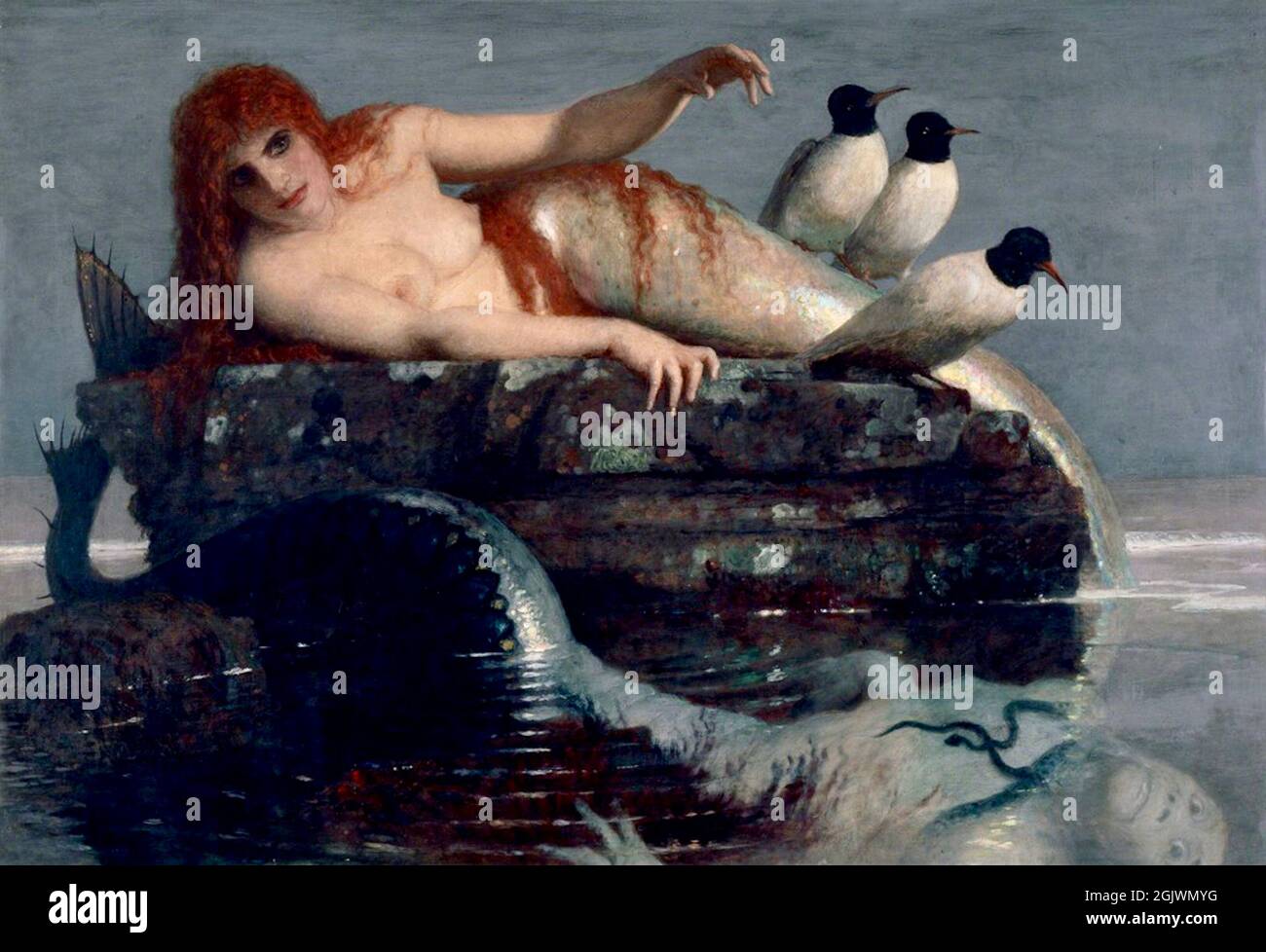 Arnold Böcklin artwork - la Sirenetta - 1886-1887 Foto Stock