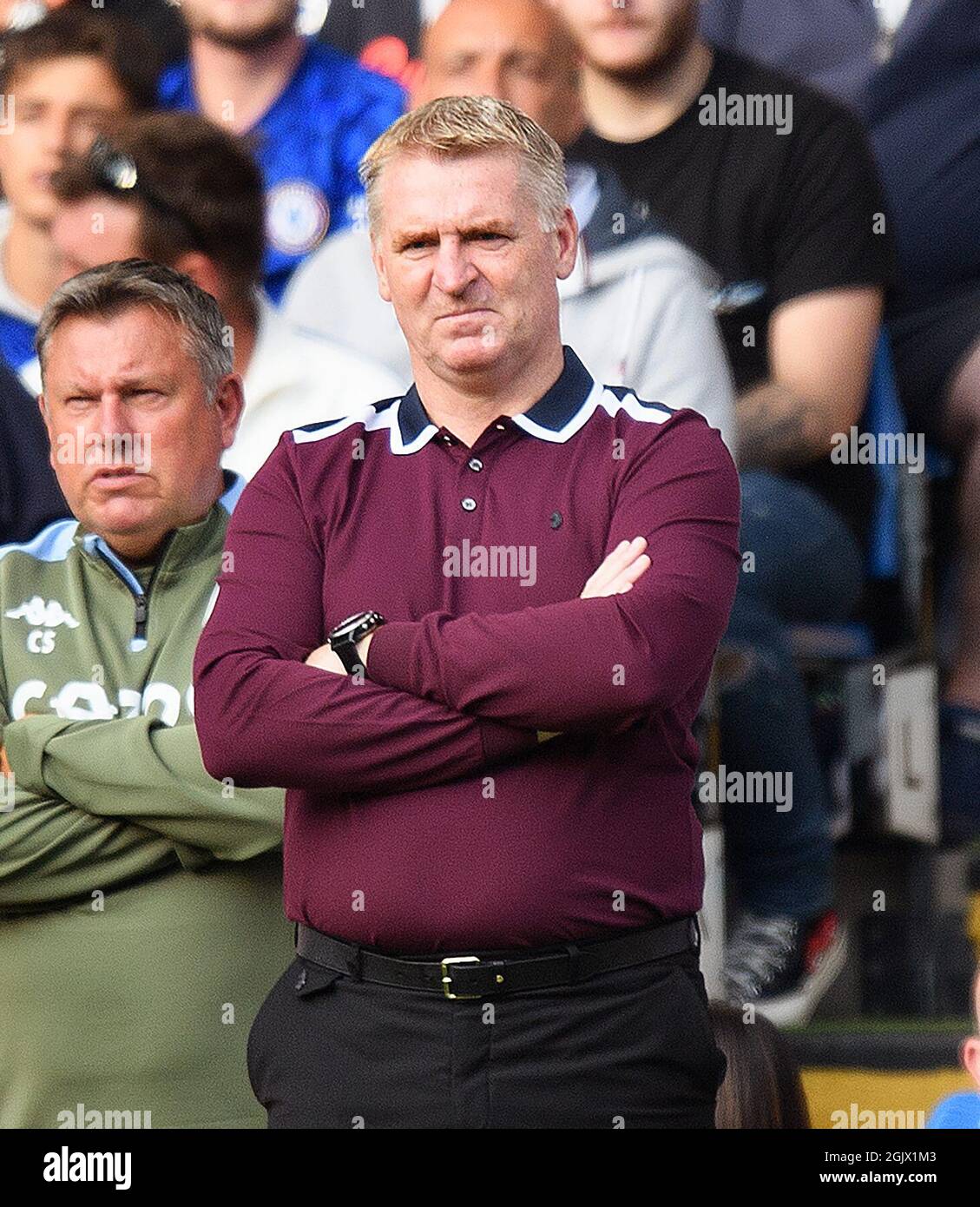 11 settembre 2021 - Chelsea / Aston Villa - il manager della Premier League Aston Villa Dean Smith durante la partita della Premier League contro Chelsea. Picture Credit : © Mark Pain / Alamy Live News Foto Stock