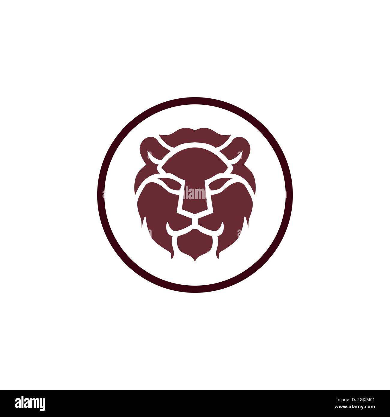 astratto testa tiger logo icona flat vettoriale concetto grafico semplice design elegante Illustrazione Vettoriale