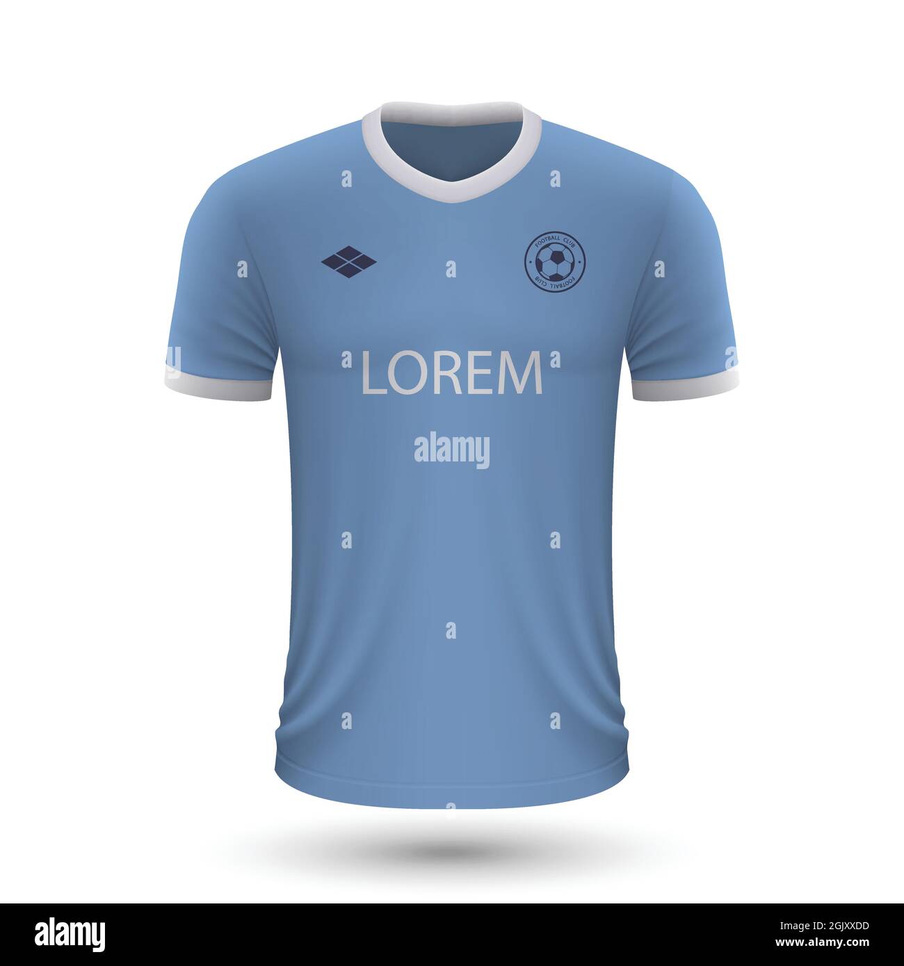 Maglia da calcio realistica Lazio 2022, modello maglia per divisa da calcio. Illustrazione vettoriale Illustrazione Vettoriale